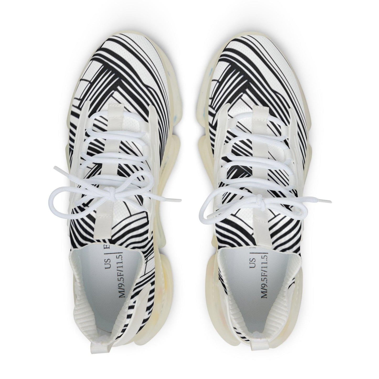 B&W Crissed Men's Mesh Sneakers - Lizard Vigilante