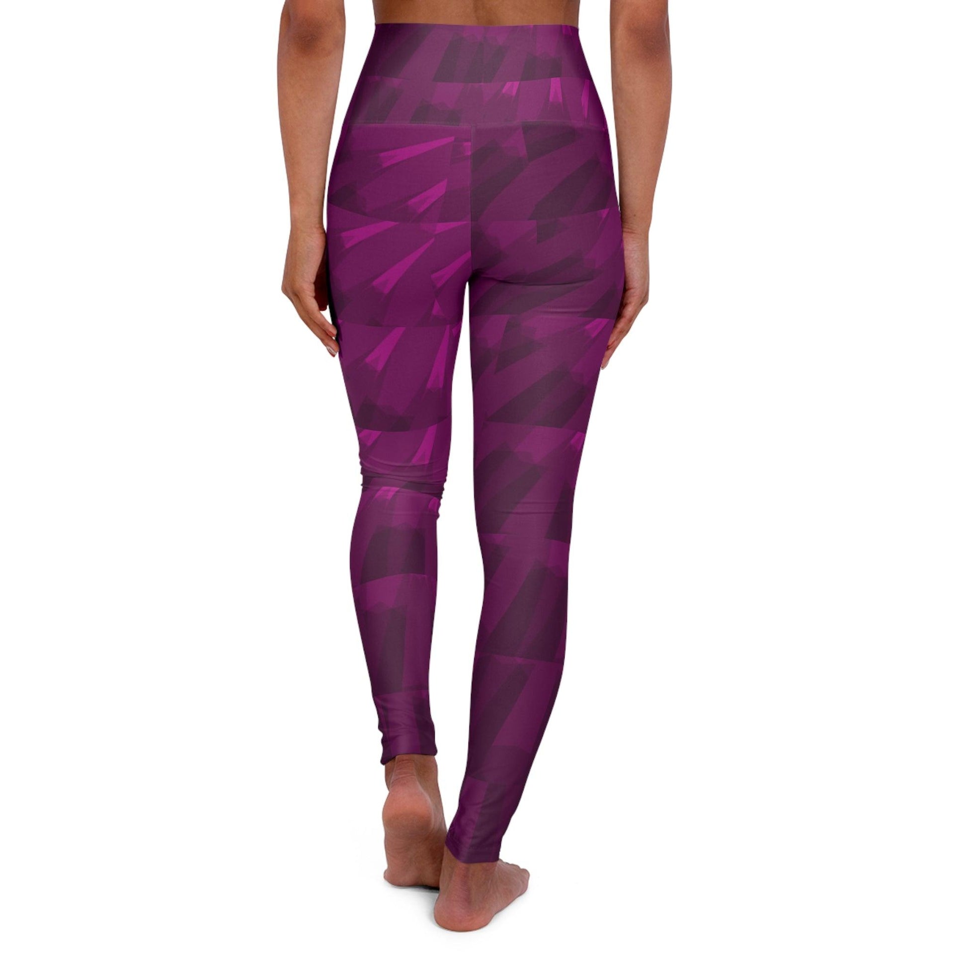 Purple Shower High Waisted Yoga Leggings - Lizard Vigilante