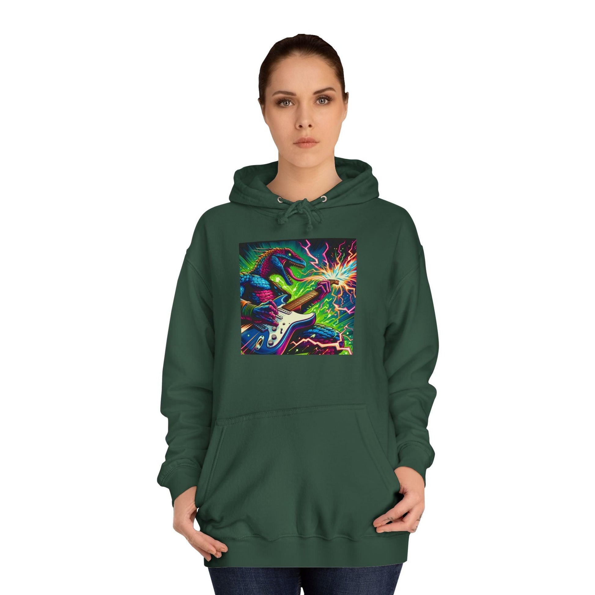 Lizard RockStar Unisex College Hoodie - Premium Hoodie from Printify - Just $54.16! Shop now at Lizard Vigilante