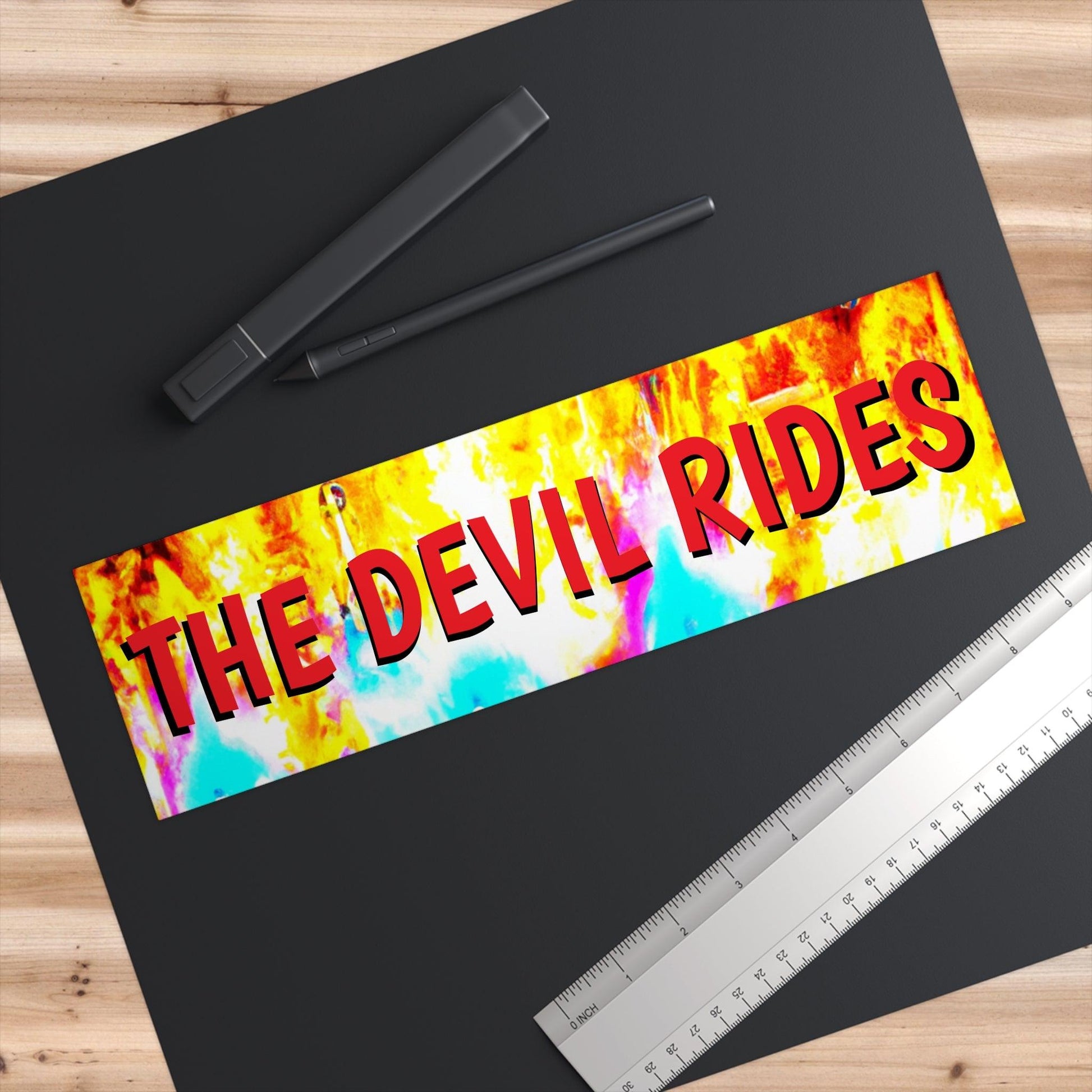 THE DEVIL RIDES Bumper Stickers - Lizard Vigilante