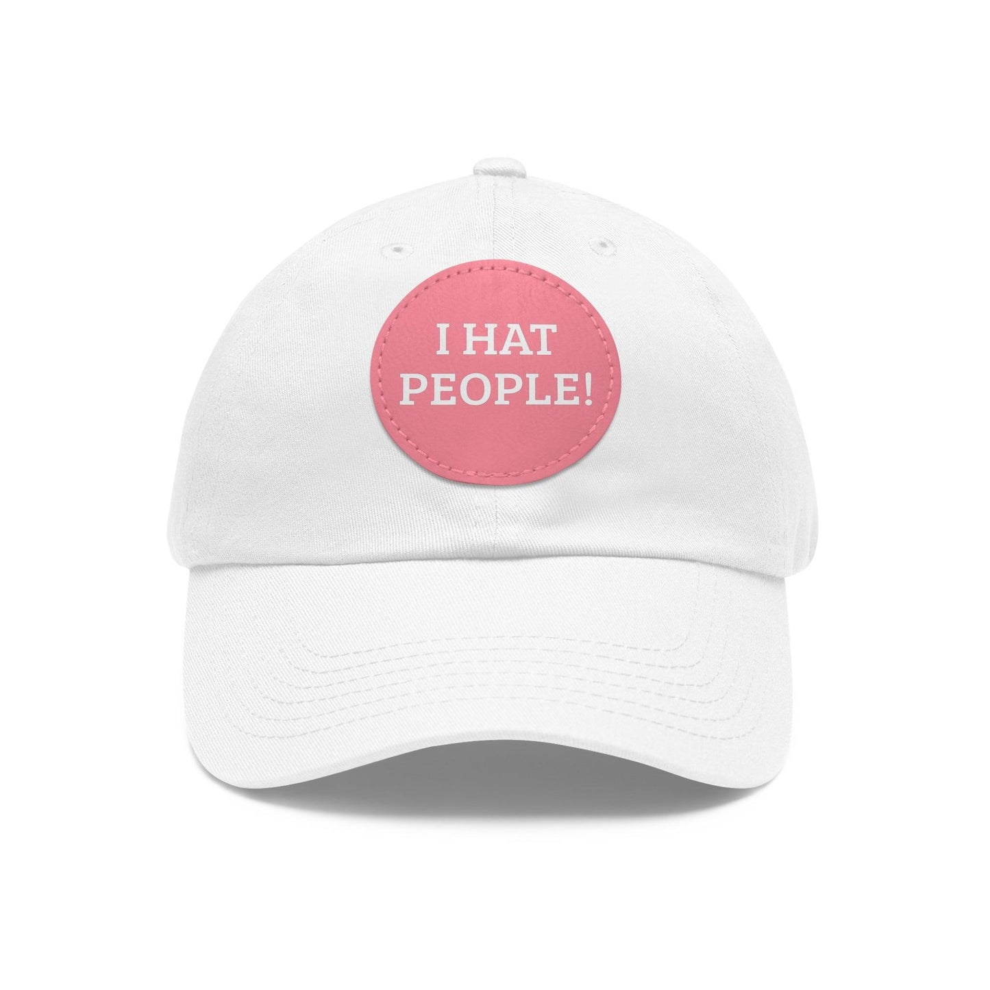 I HAT PEOPLE! Dad Hat with Leather Patch (Round) - Lizard Vigilante