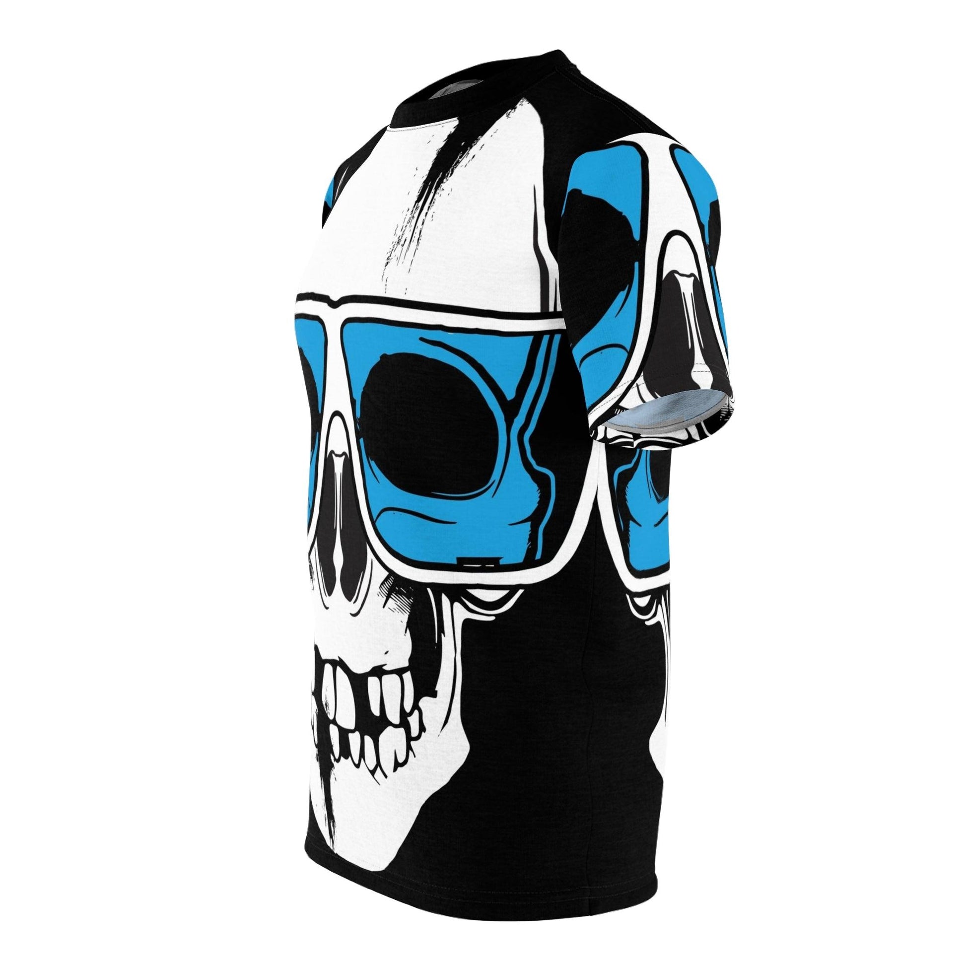 Cheap Sunglass Blues Skull Unisex Tee - Lizard Vigilante