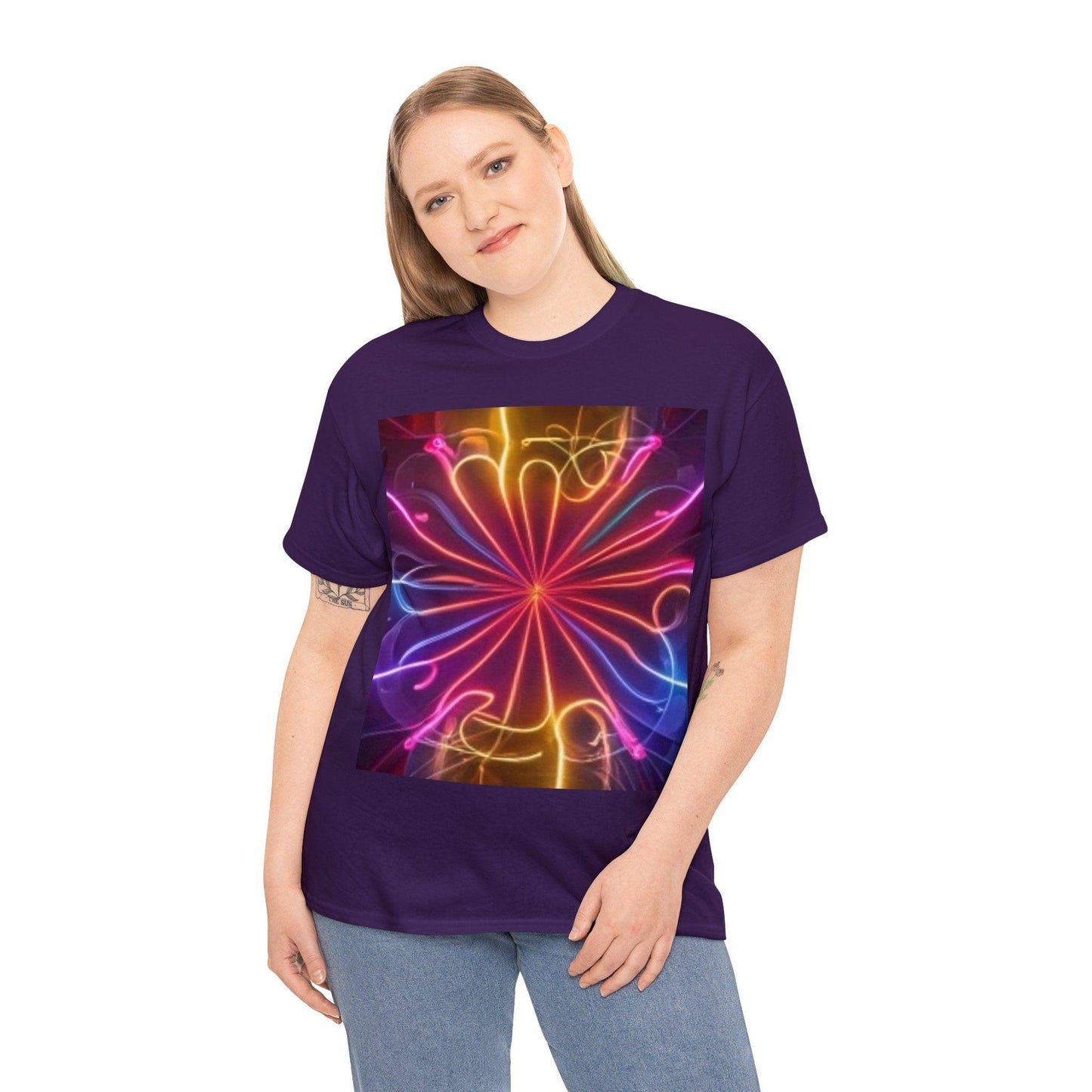 Neon Flower Unisex Heavy Cotton Tee - Lizard Vigilante