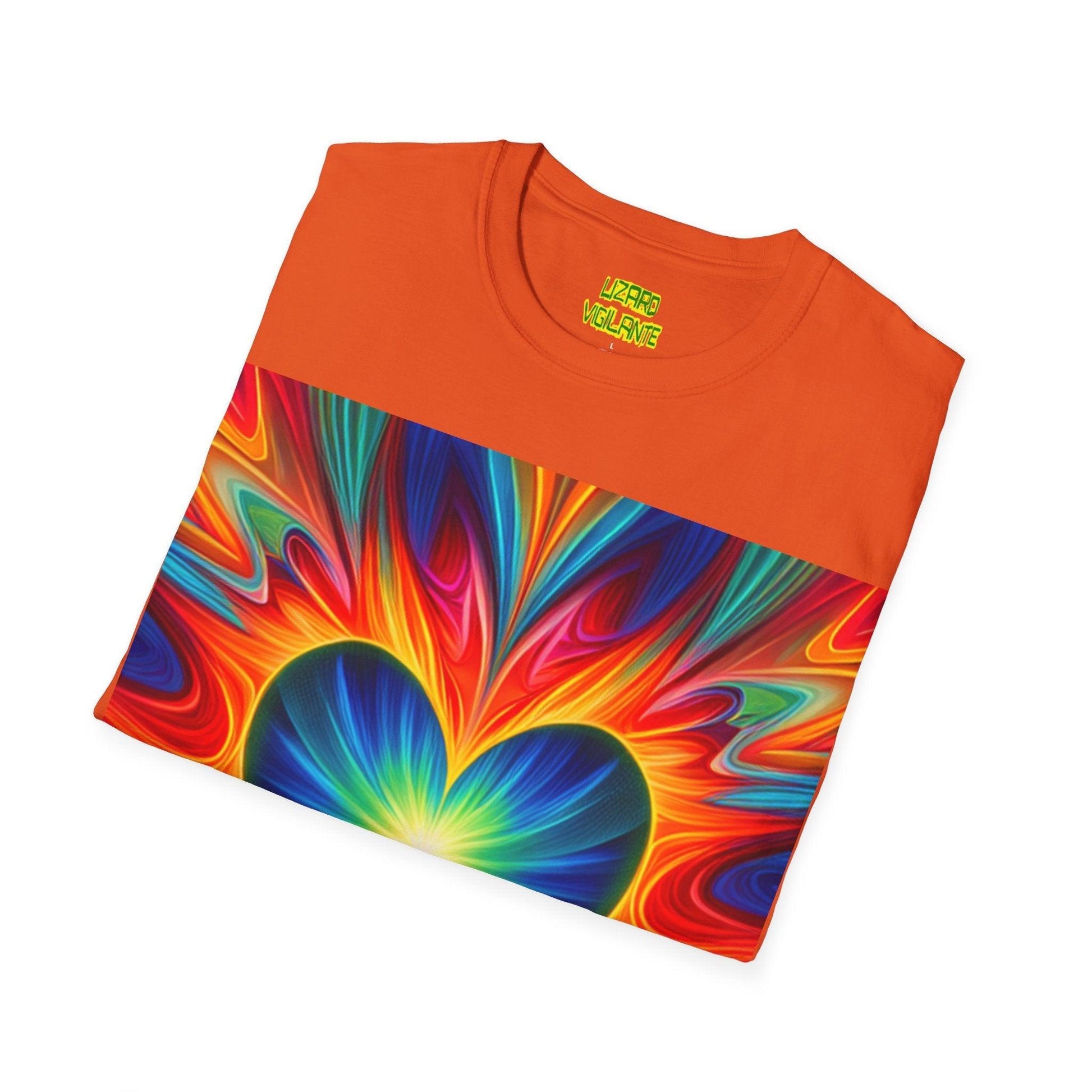 Psychedelic Heart Unisex Softstyle T-Shirt - Lizard Vigilante