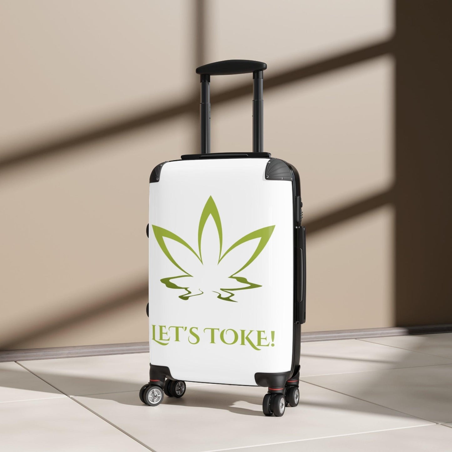 Let's Toke! Suitcase with a Smoke Leaf - Lizard Vigilante