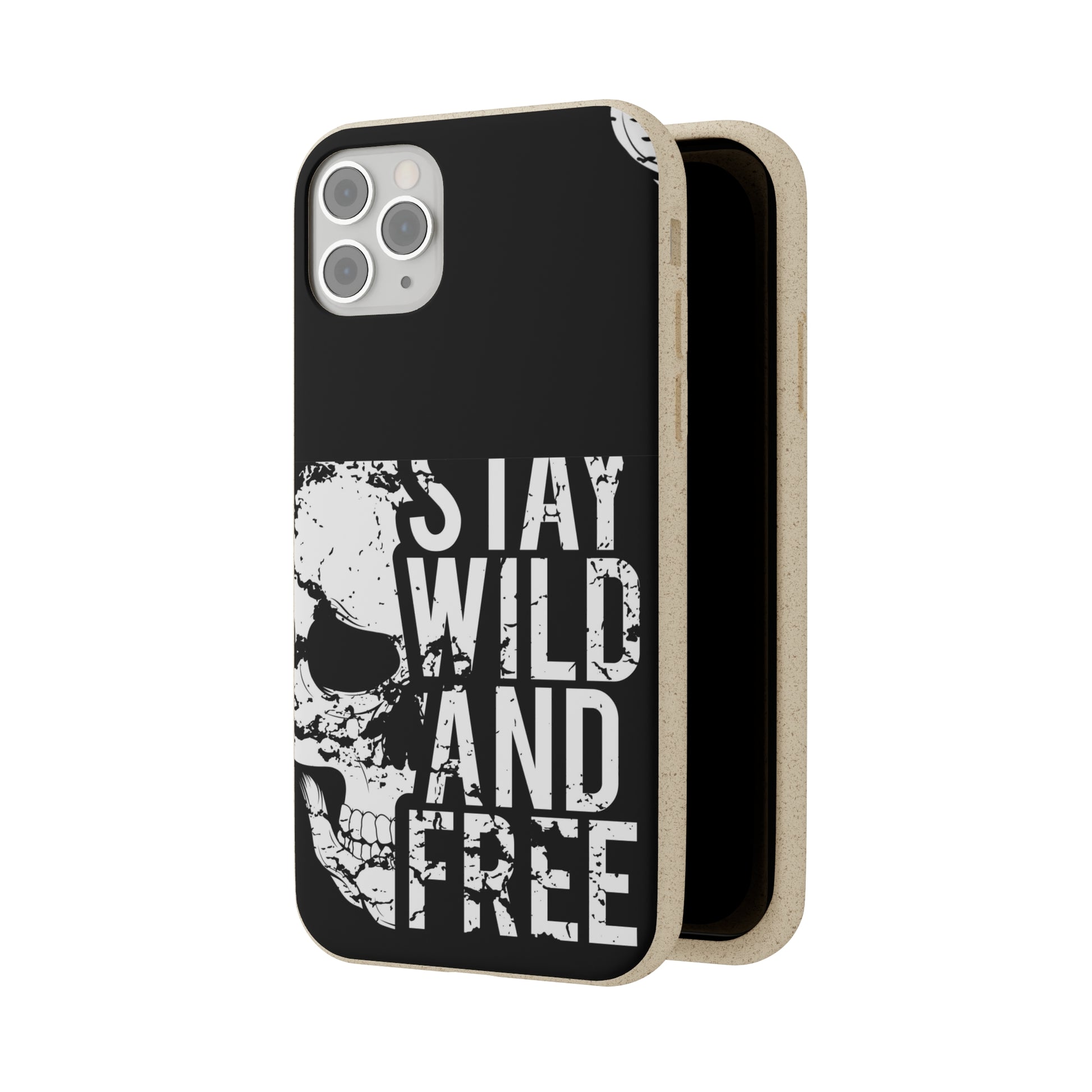 Stay Wild And Free Skull Biodegradable Cases - Lizard Vigilante