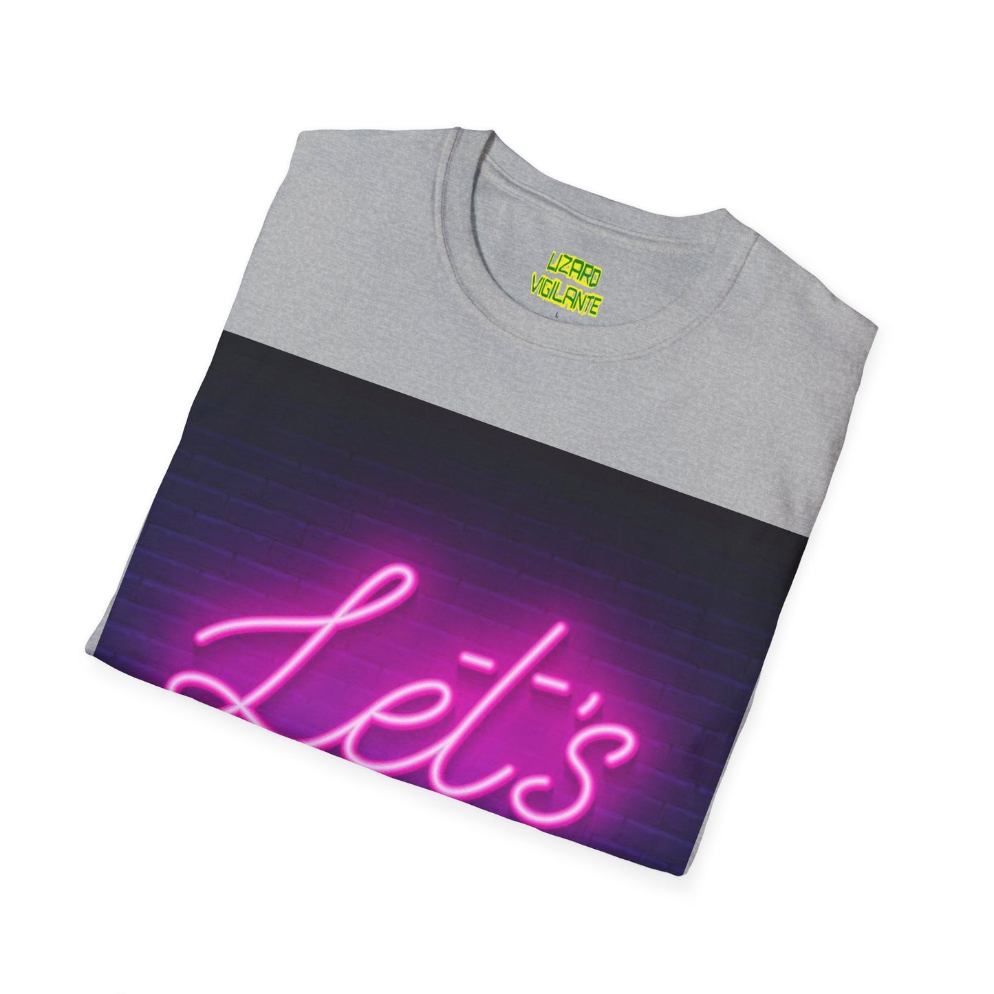 Let's Party Neon Unisex Softstyle T-Shirt - Lizard Vigilante