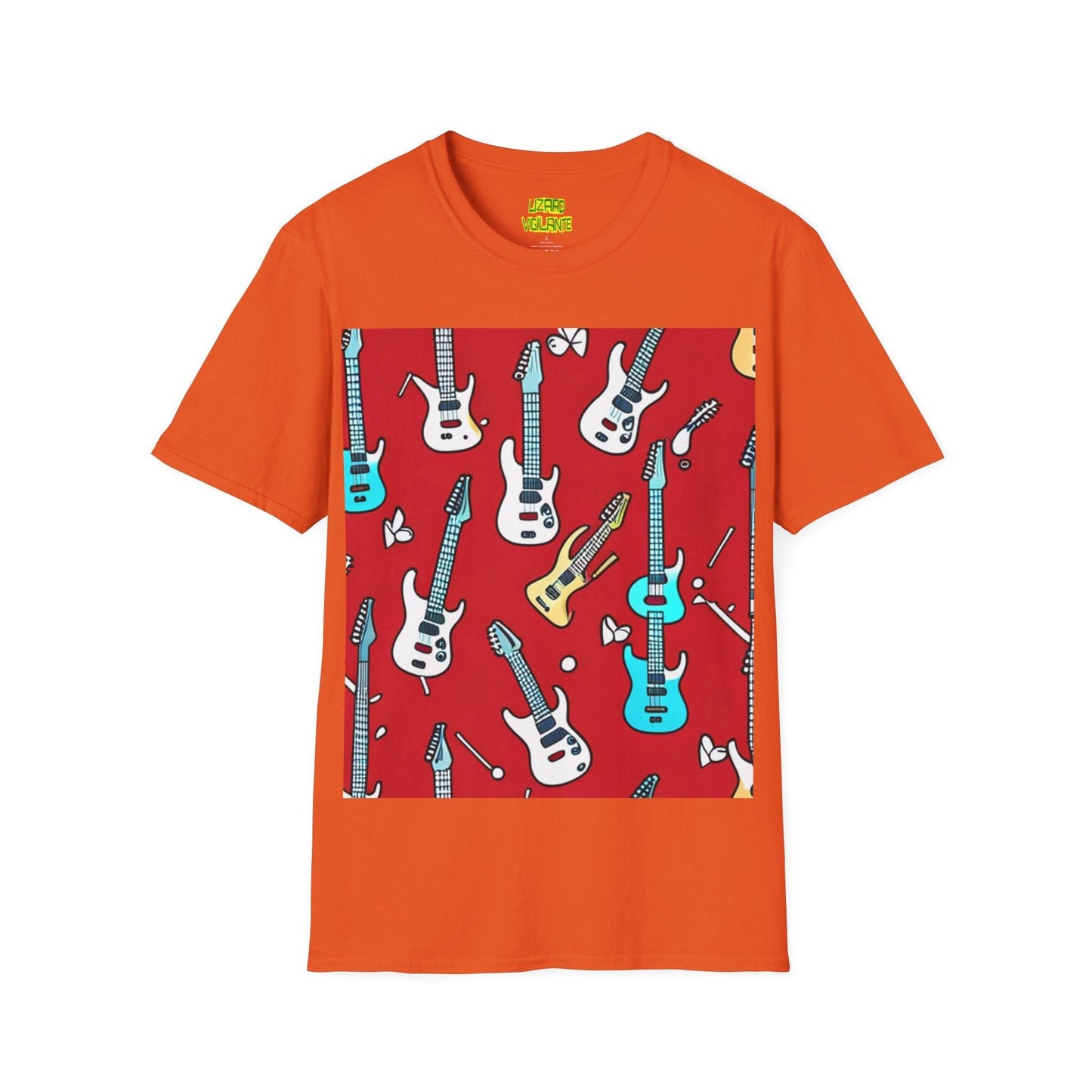 Polka Dot Guitar Unisex Softstyle T-Shirt - Lizard Vigilante