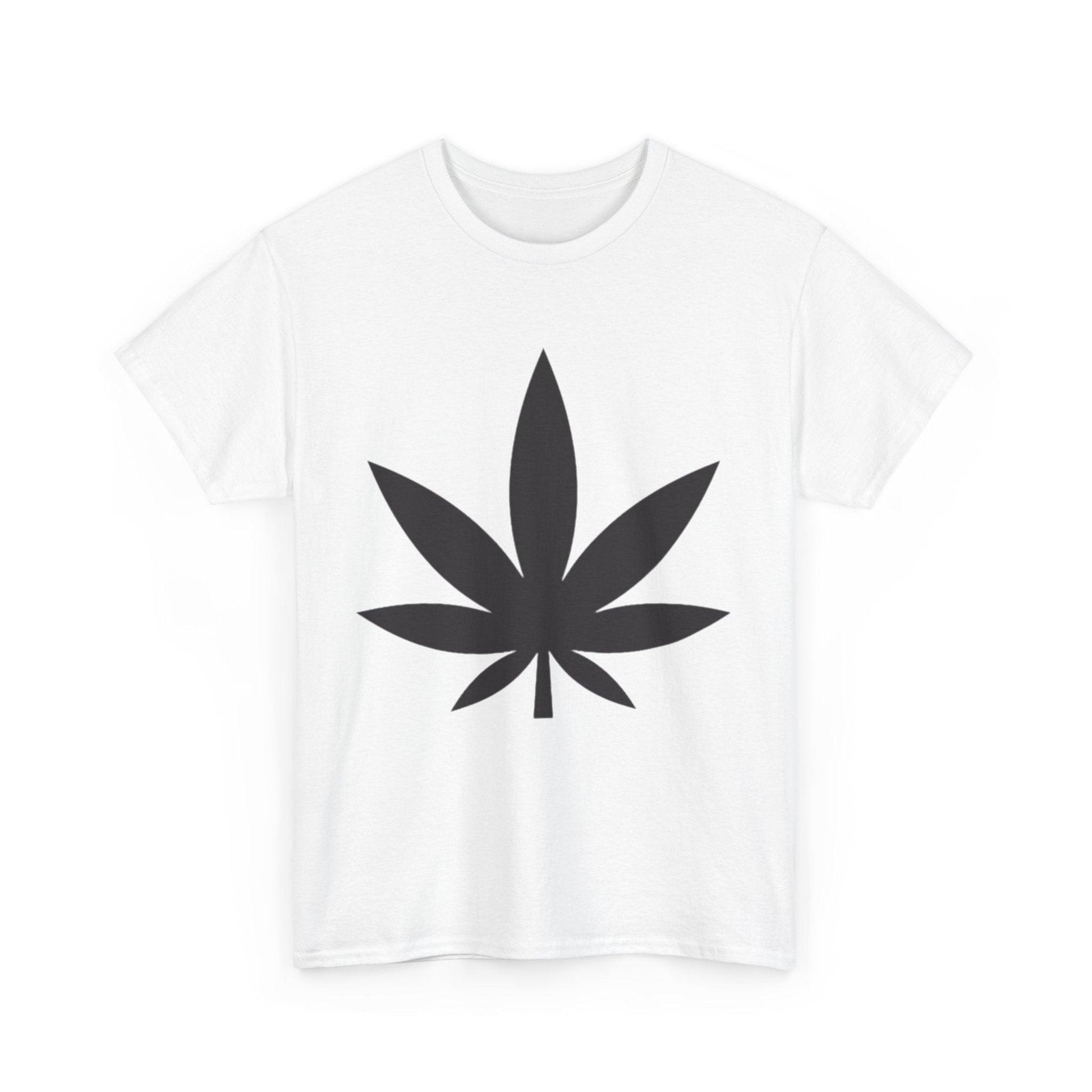 Black Pot Leaf Unisex Heavy Cotton Tee - Lizard Vigilante