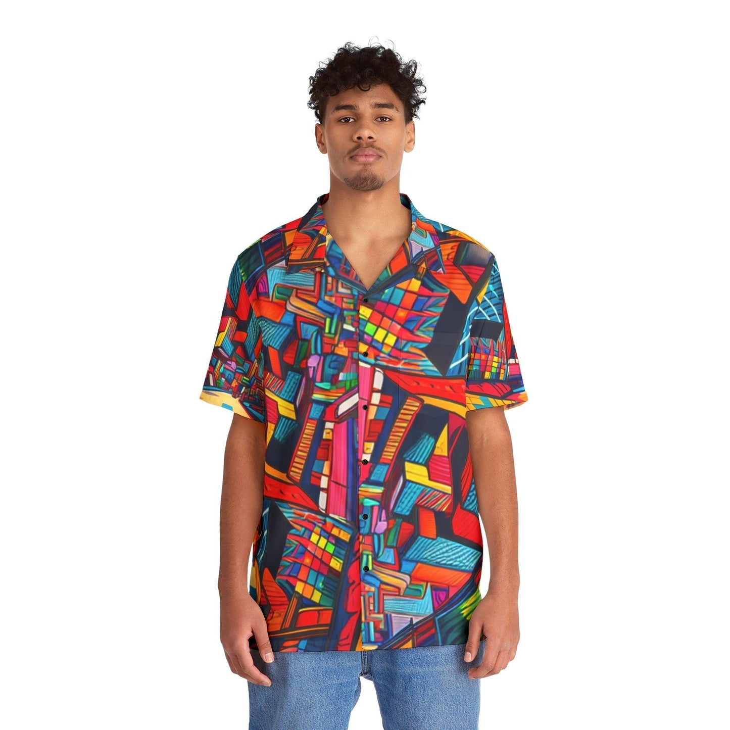 Geolibrary Men's Hawaiian Shirt - Lizard Vigilante