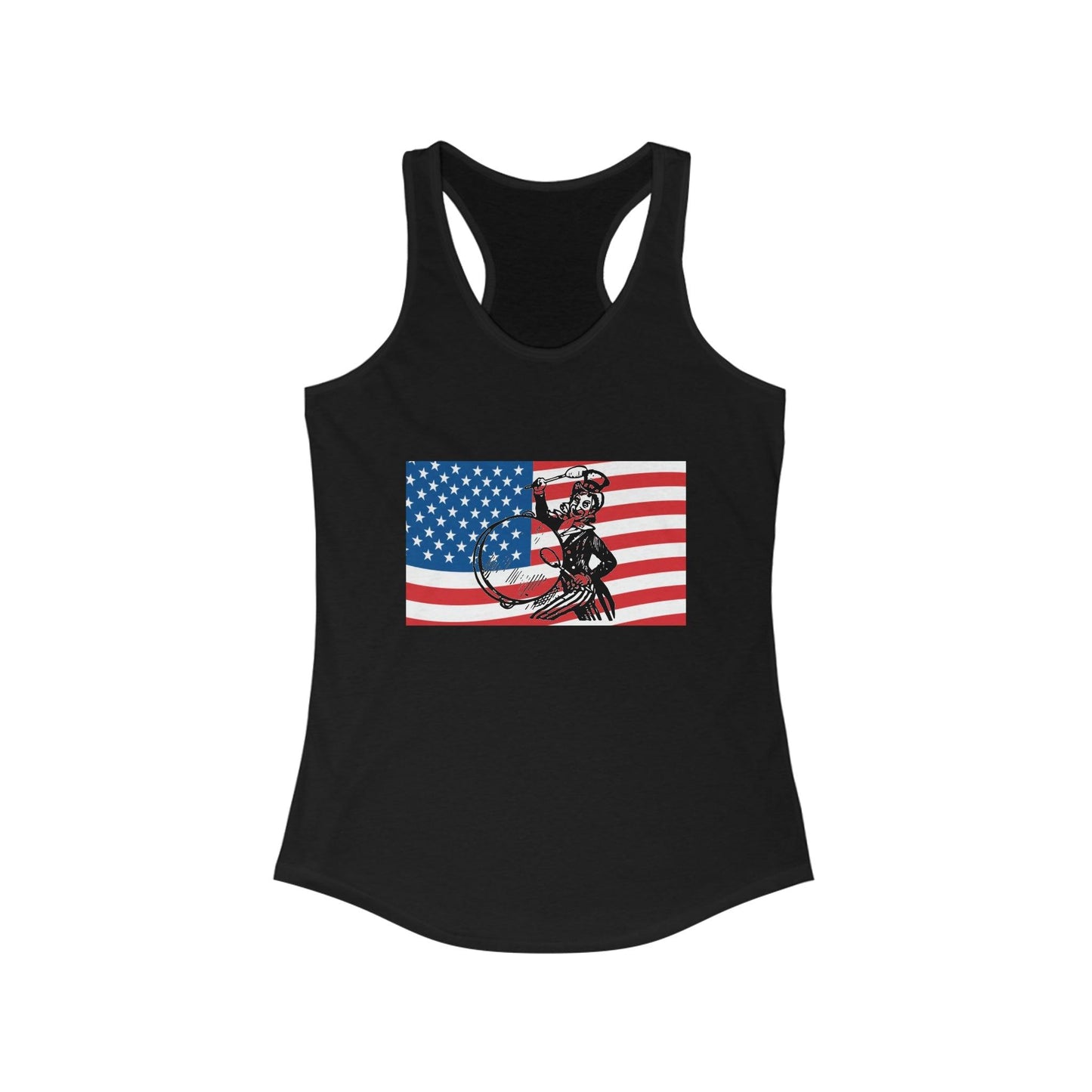 Uncle Sam Flag Women's Ideal Racerback Tank - Lizard Vigilante