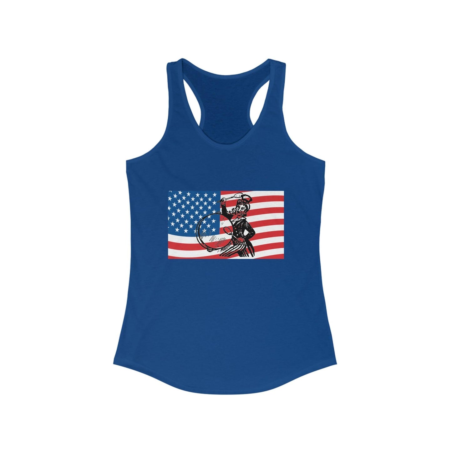 Uncle Sam Flag Women's Ideal Racerback Tank - Lizard Vigilante