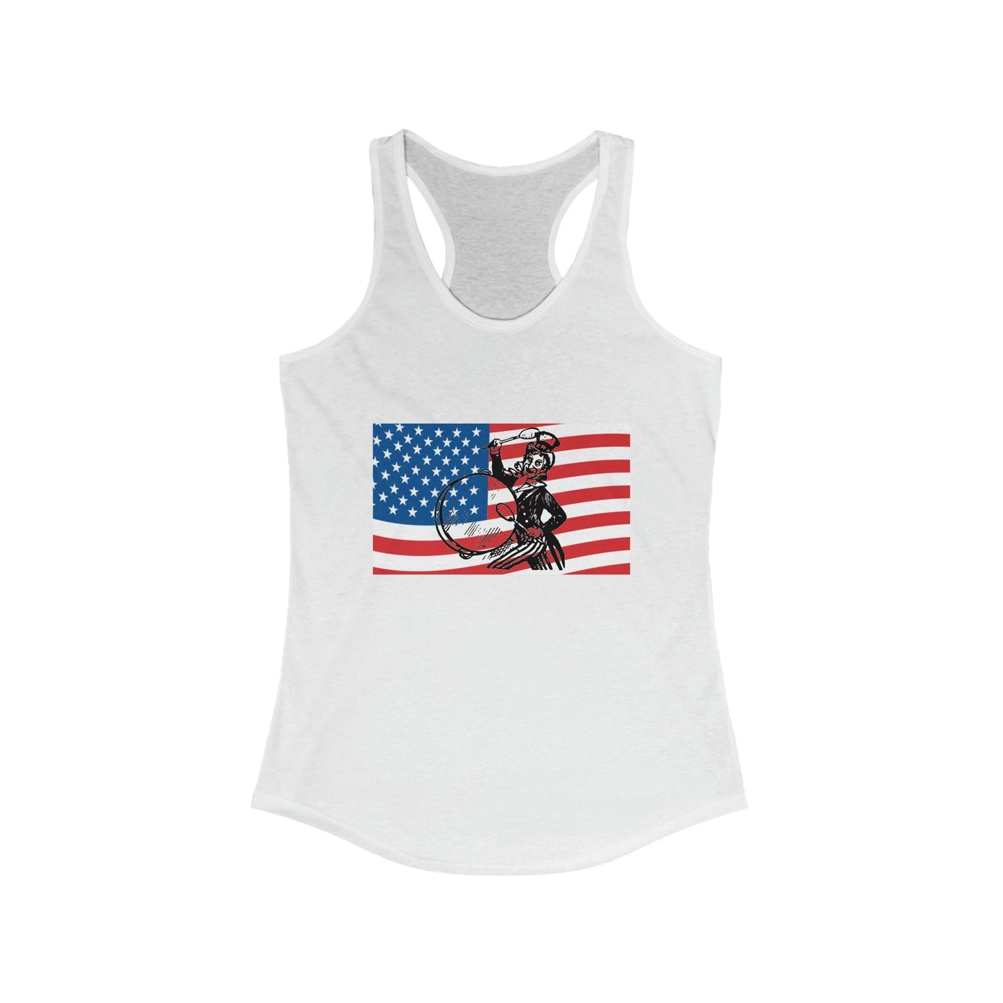 Uncle Sam Flag Women's Ideal Racerback Tank - Lizard Vigilante