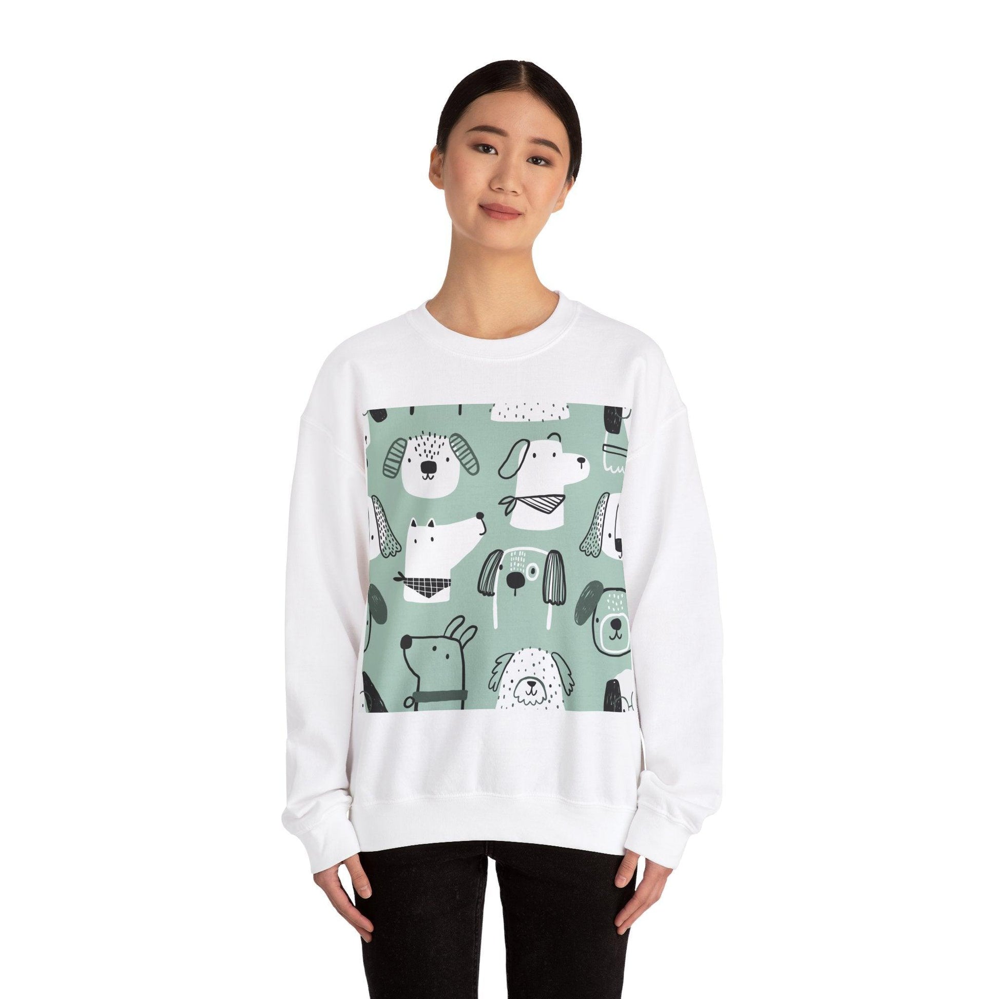 Illustrated Doggers Unisex Heavy Blend™ Crewneck Sweatshirt - Lizard Vigilante