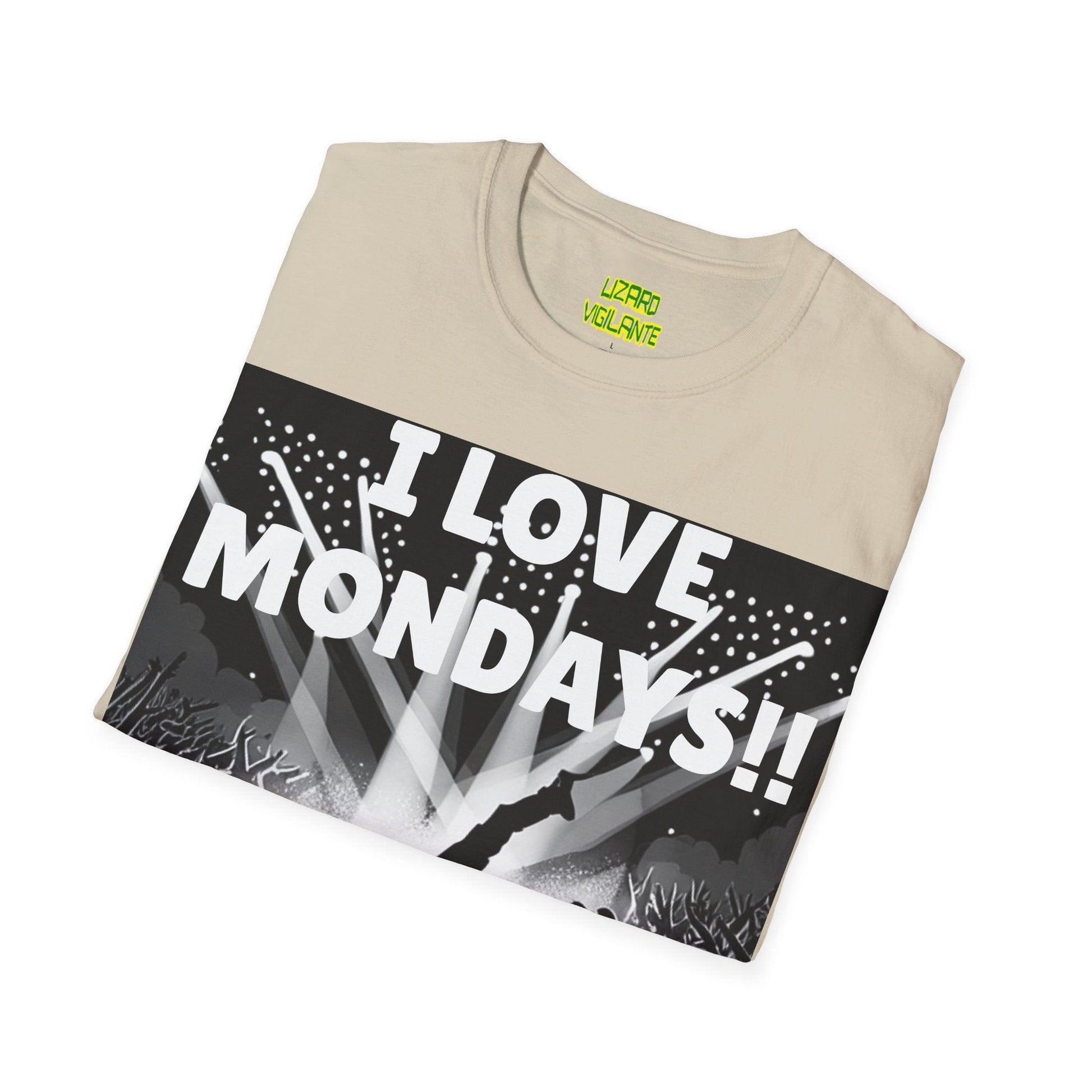 I LOVE MONDAYS!! Kill Him!! Unisex Softstyle T-Shirt - Lizard Vigilante