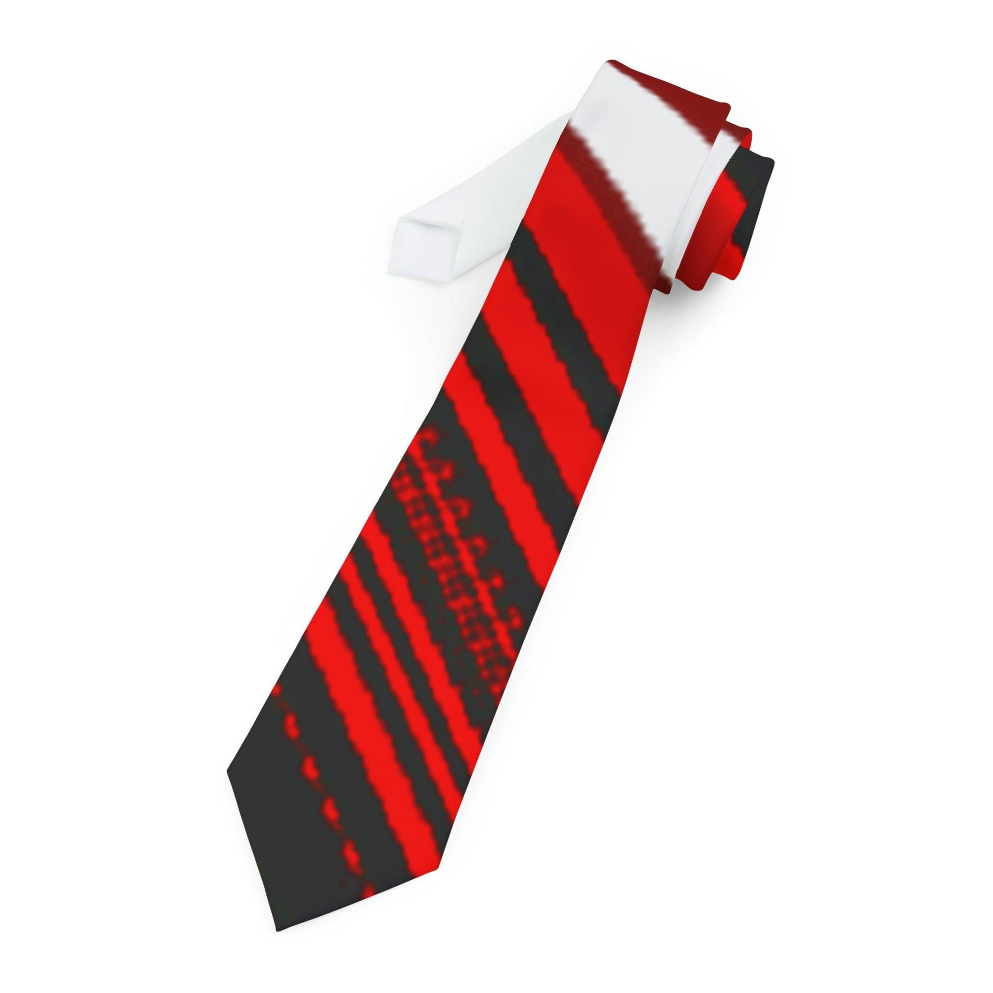 Red Sliced Necktie - Lizard Vigilante