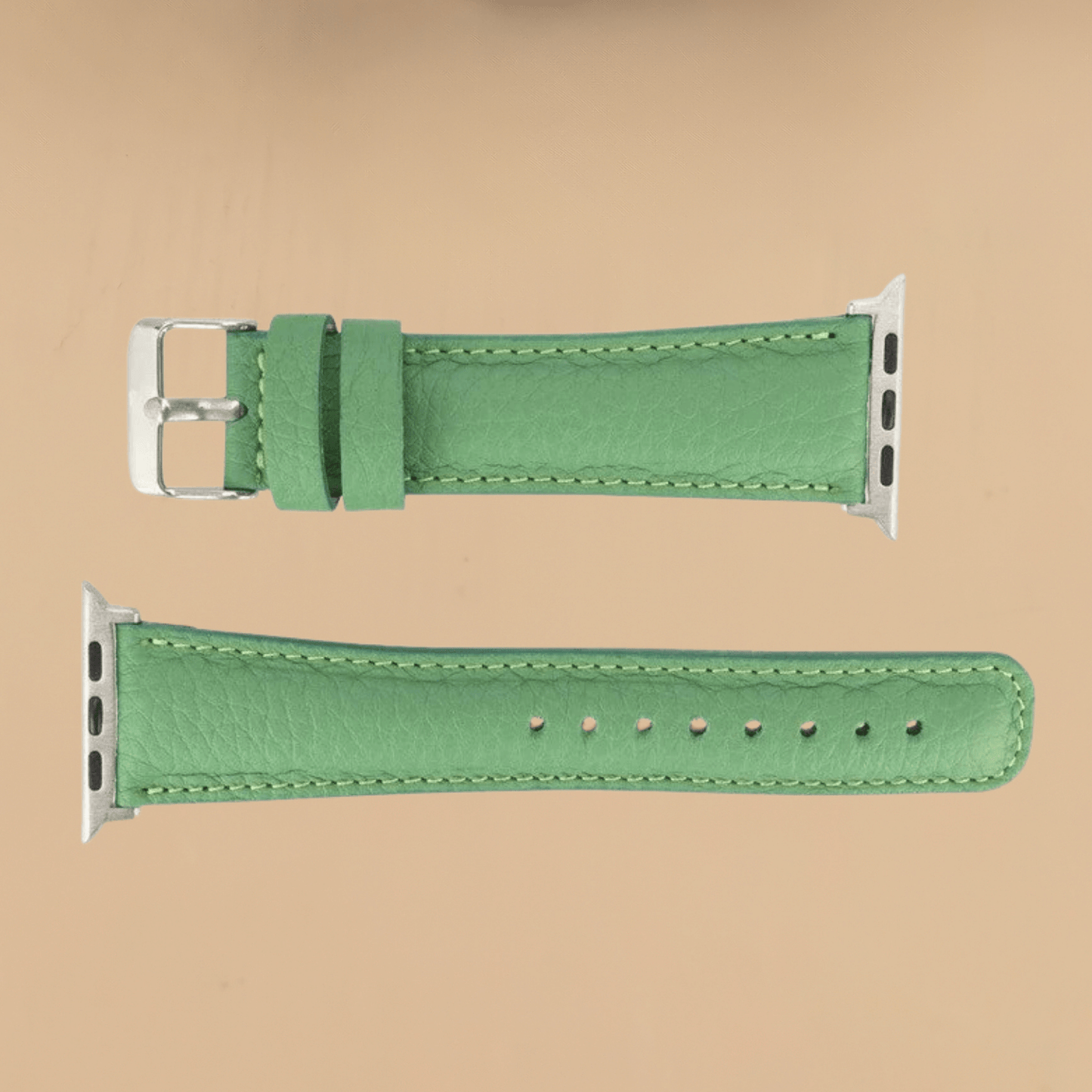 Apple Watch Green Leather Strap - Boston