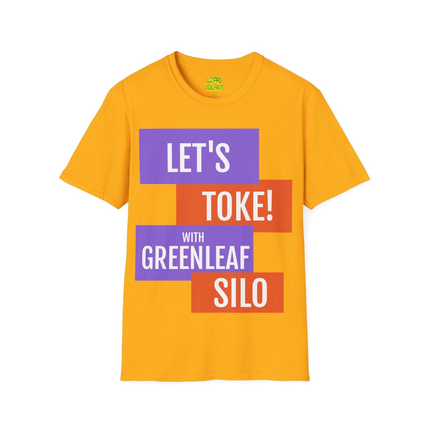 LET'S TOKE! With GreenLeaf Silo Unisex Softstyle T-Shirt / Weed Band Tee - Lizard Vigilante