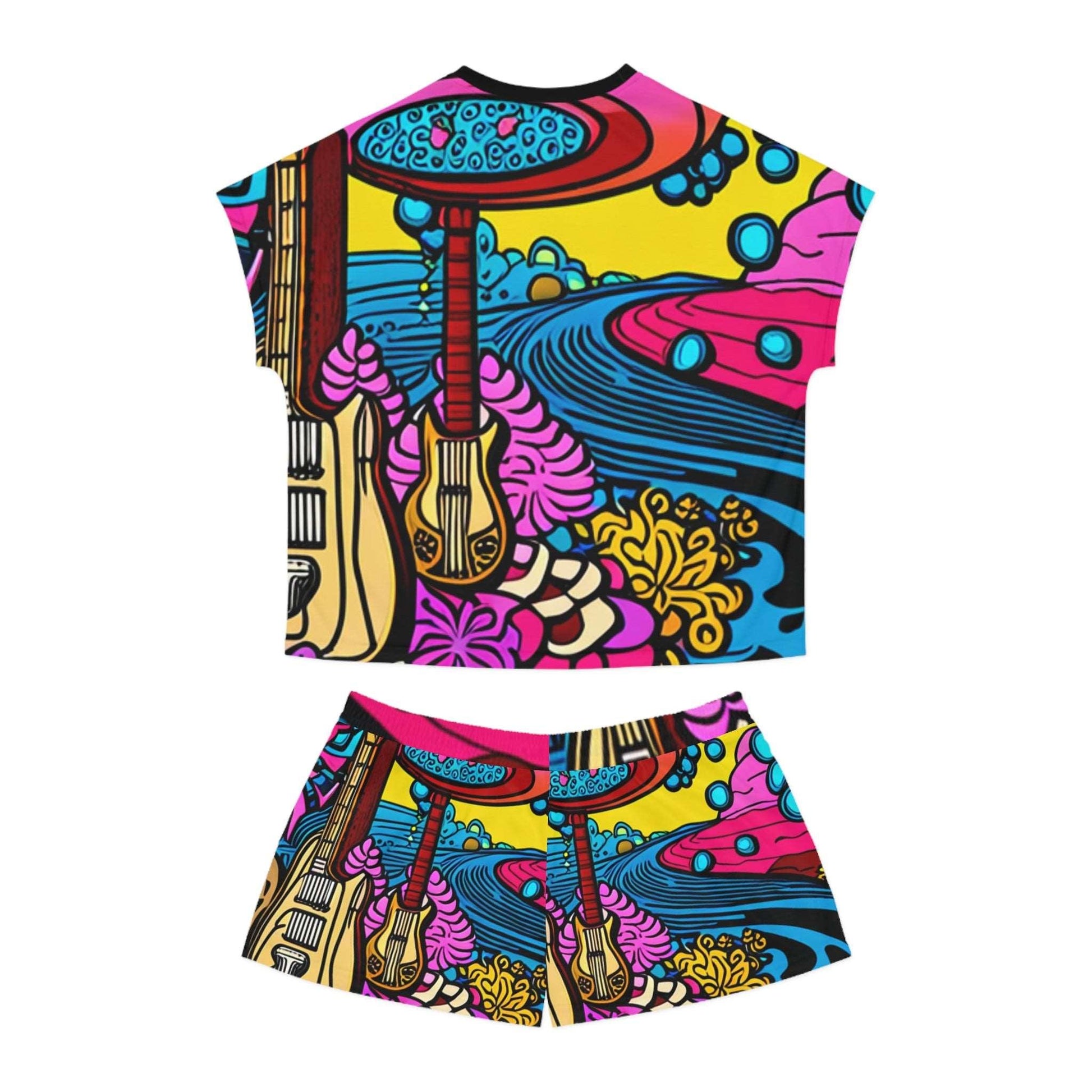 60s Psychedelia Women's Short Pajama Set - Premium All Over Prints from Printify - Just $42.99! Shop now at Lizard Vigilante