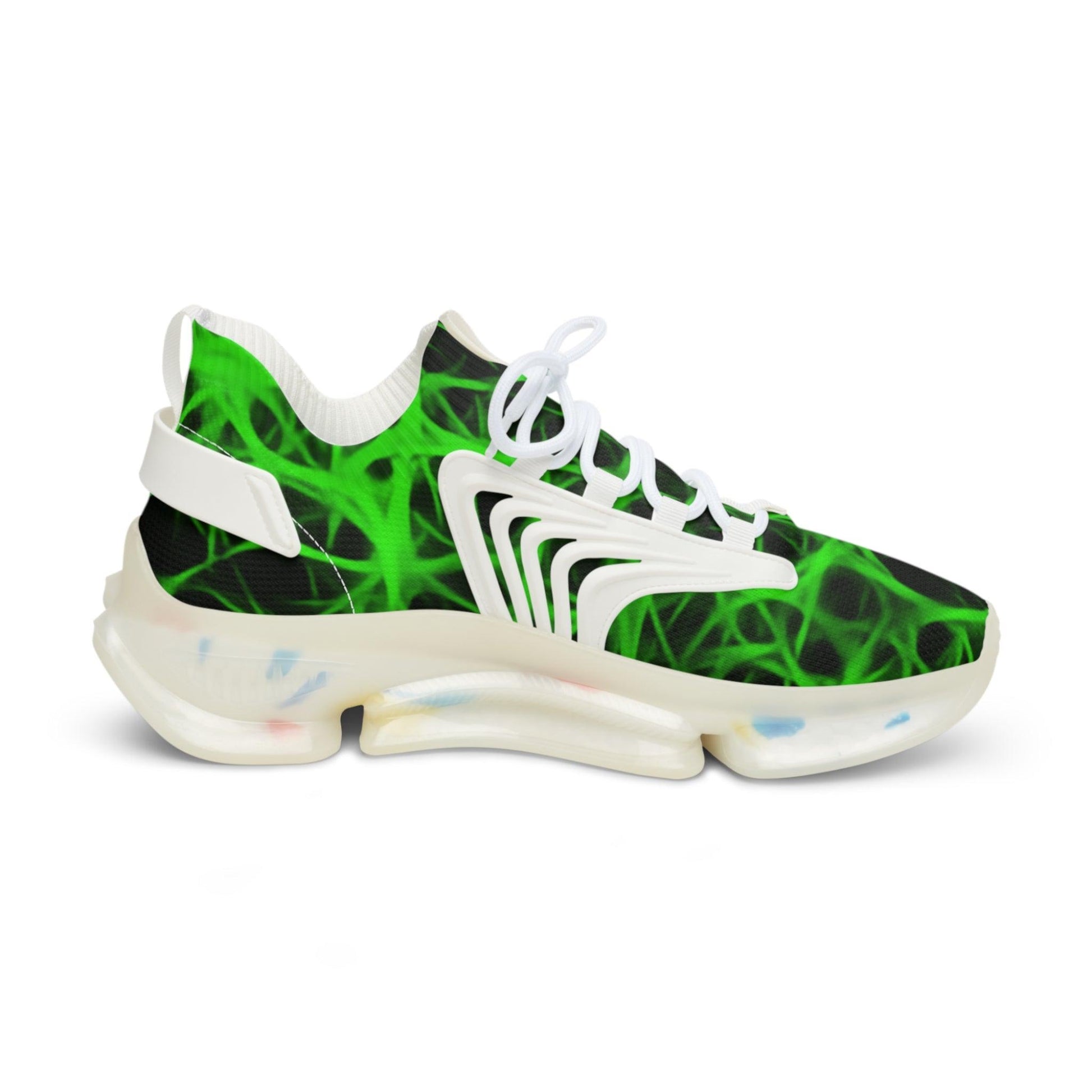 Nuclear Green Charged Men's Mesh Sneakers - Lizard Vigilante