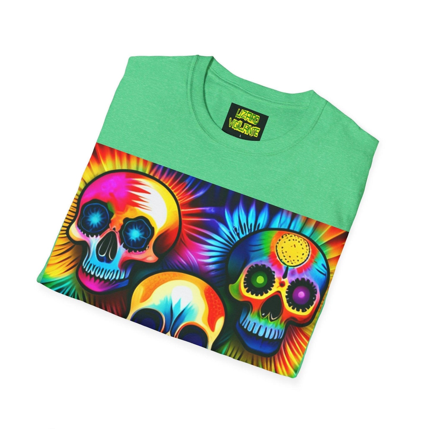 Escaped Skulls Unisex Softstyle T-Shirt - Lizard Vigilante