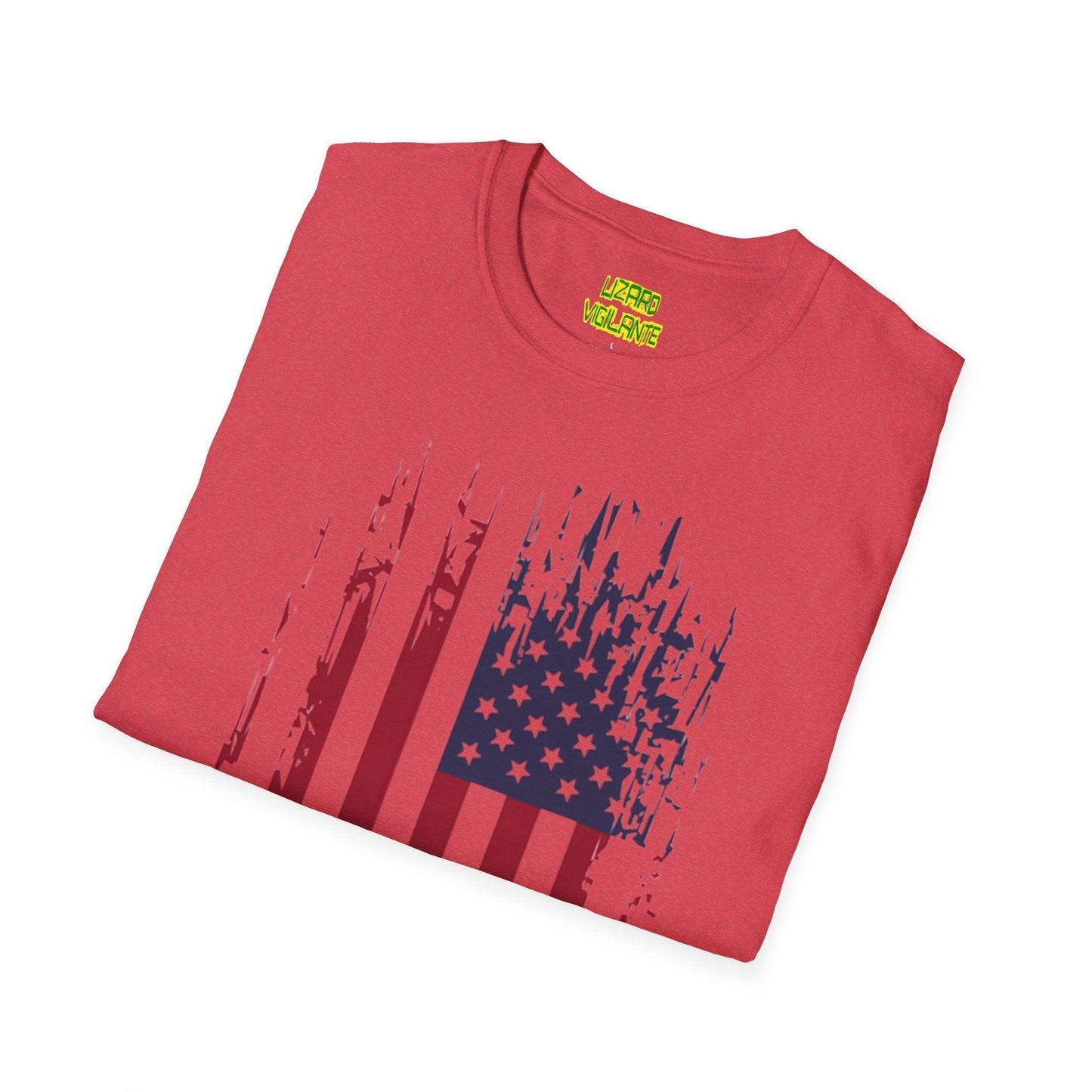 Old Glory Graphic Unisex Softstyle T-Shirt - Lizard Vigilante