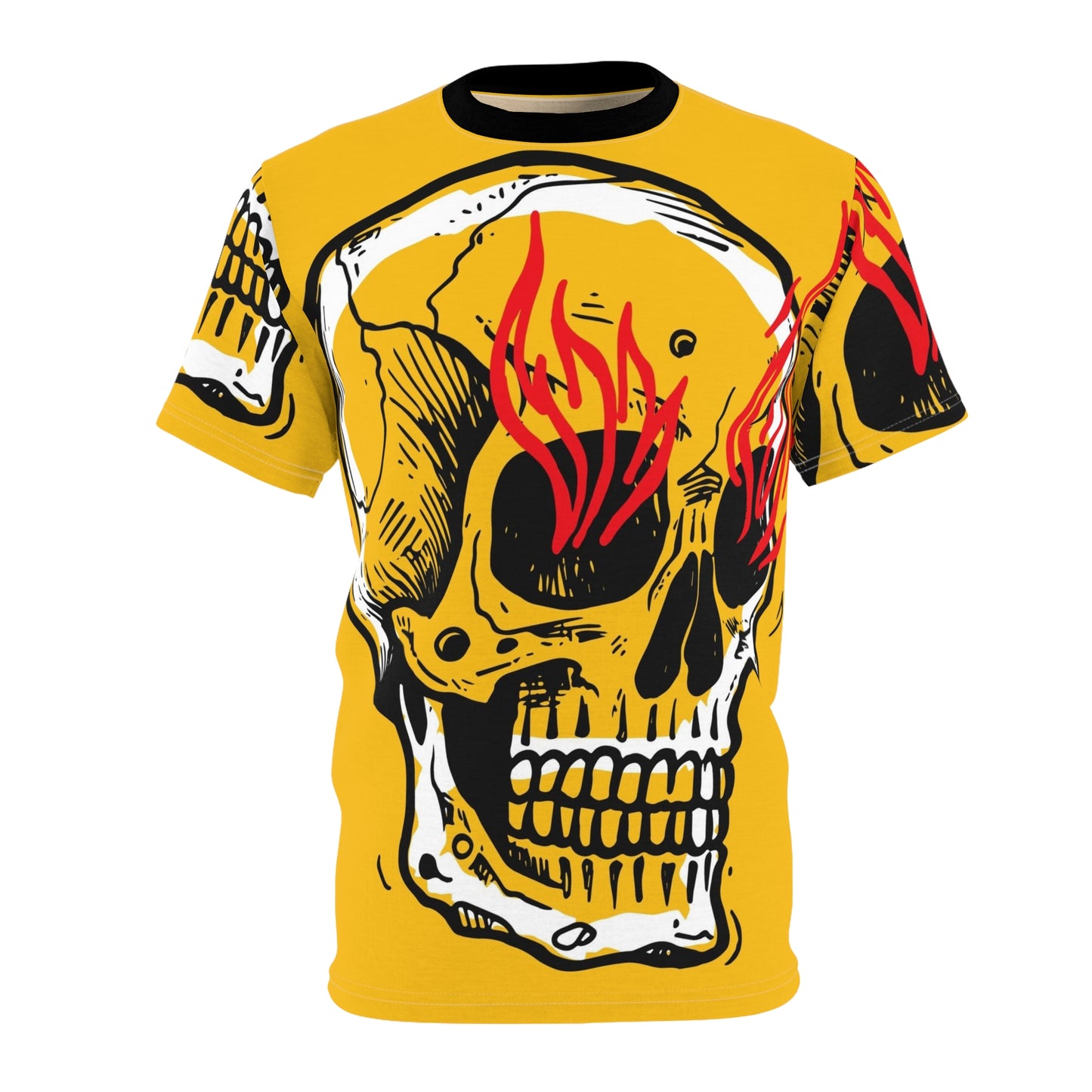 Flame Eyes Skull Unisex Tee Shirt - Premium All Over Prints from Printify - Just $42.20! Shop now at Lizard Vigilante
