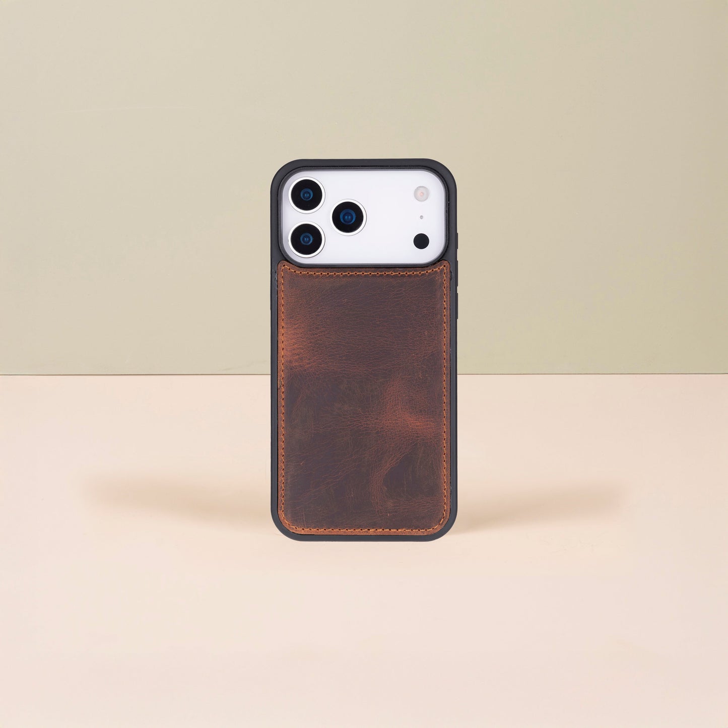 Leather iPhone 17 Pro Max Wallet Case – Brown - Austin