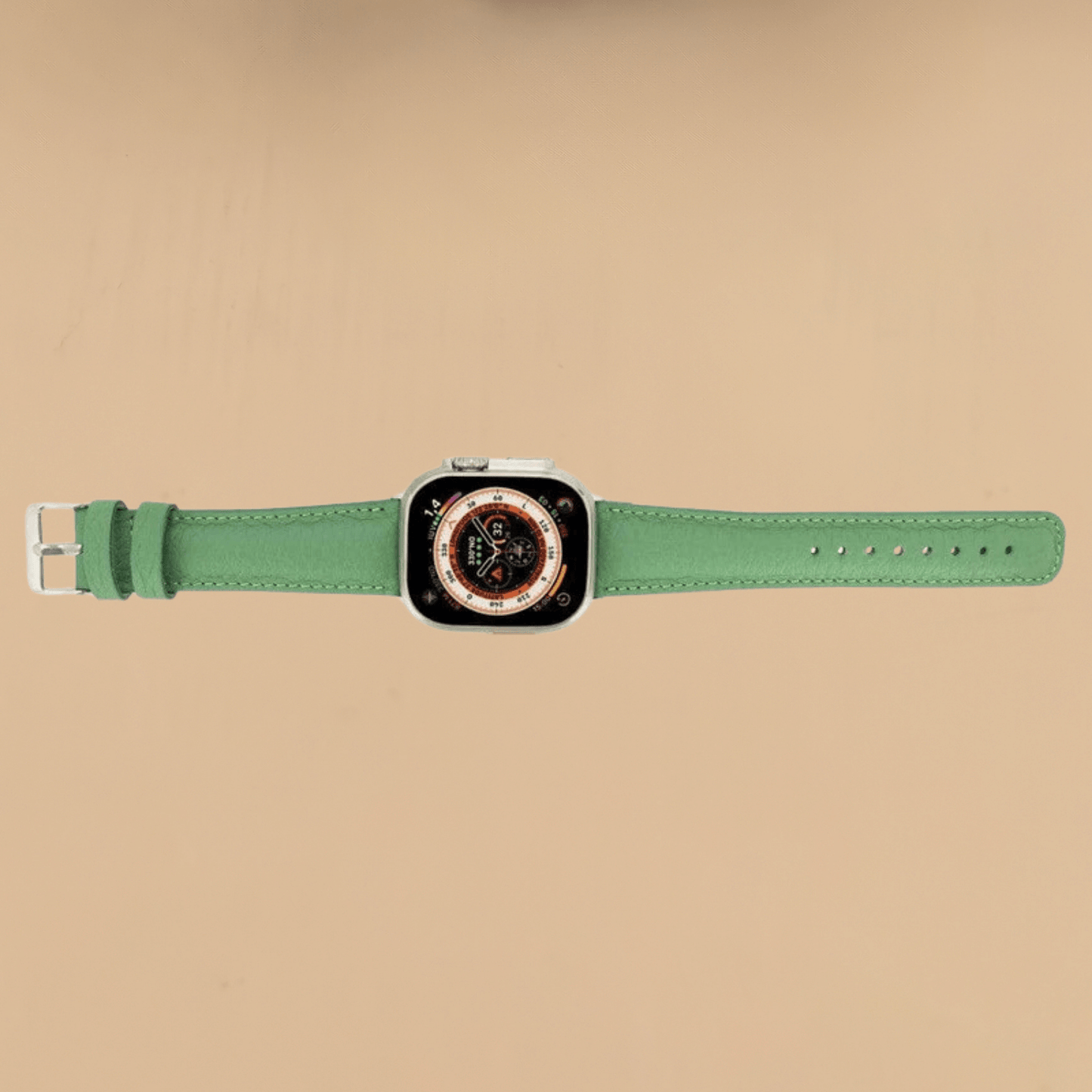 Apple Watch Green Leather Strap - Boston
