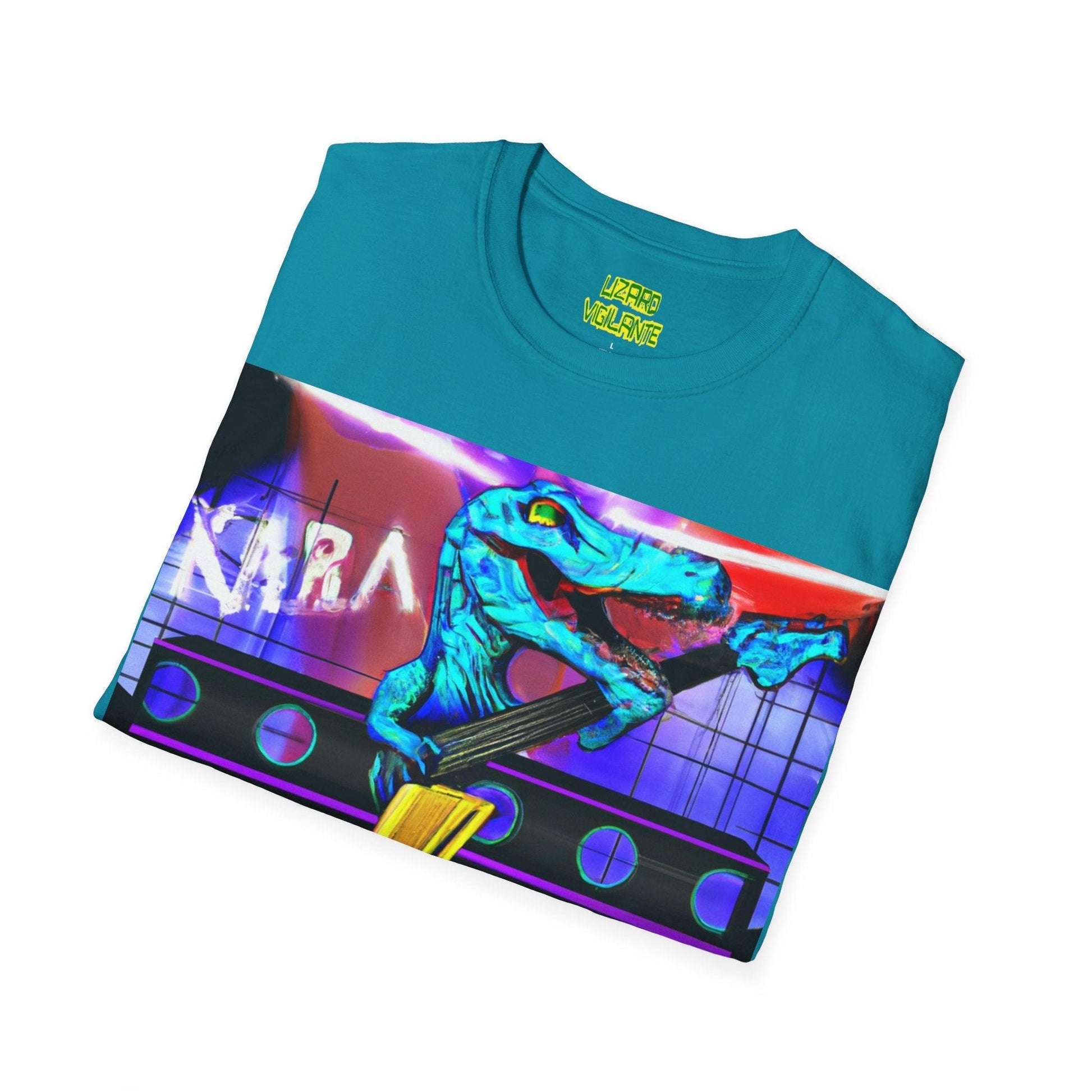 Lizard Vigilante Lightning Unisex Softstyle T-Shirt - Lizard Vigilante