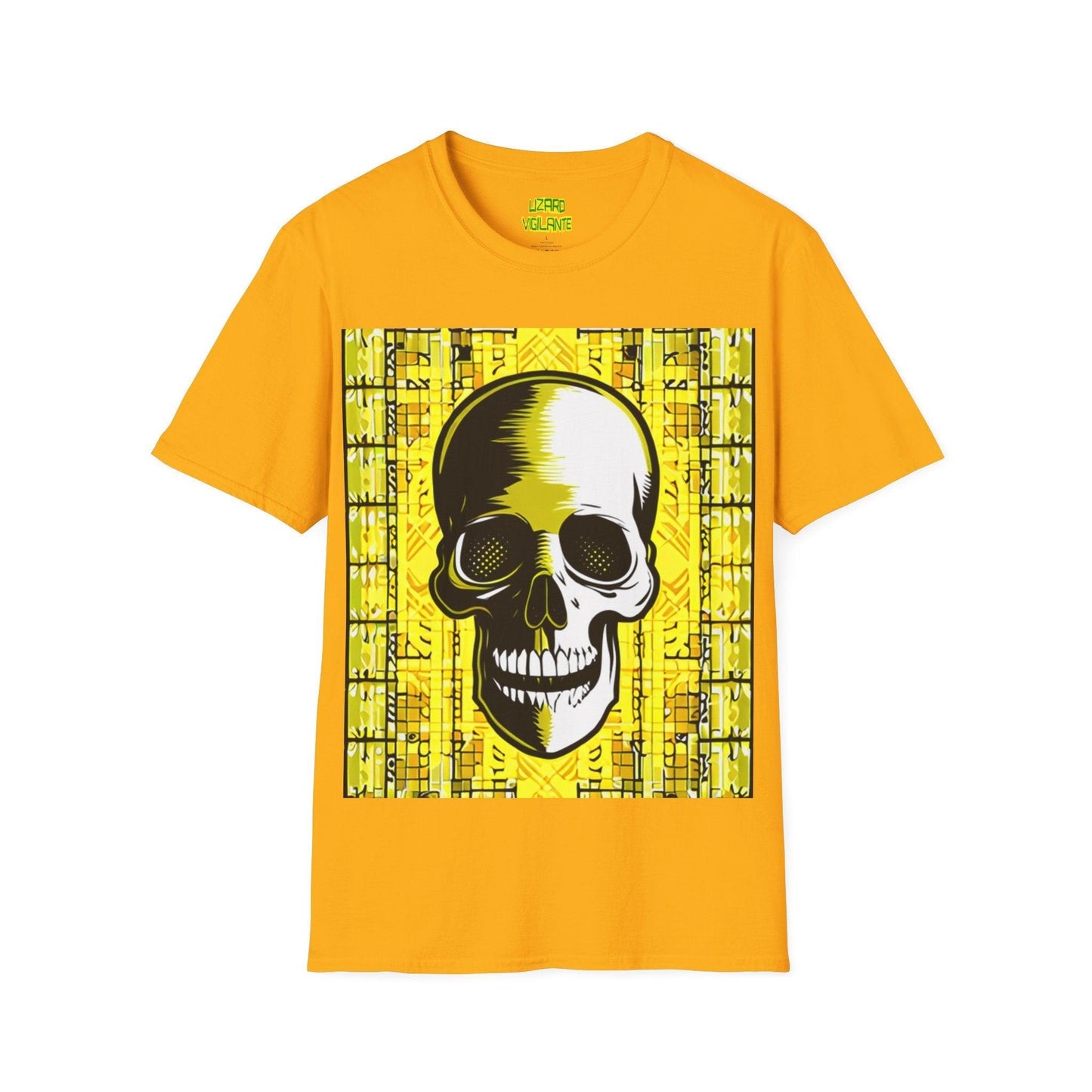 Goldgrid Skull Unisex Softstyle T-Shirt - Lizard Vigilante