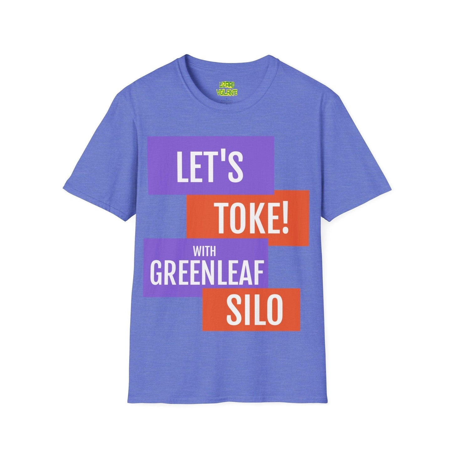 LET'S TOKE! With GreenLeaf Silo Unisex Softstyle T-Shirt / Weed Band Tee - Lizard Vigilante