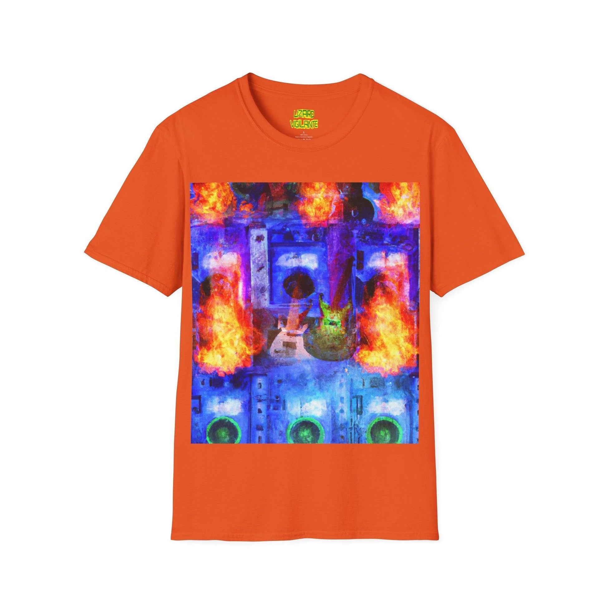 Rock Flame Unisex Softstyle T-Shirt - Lizard Vigilante