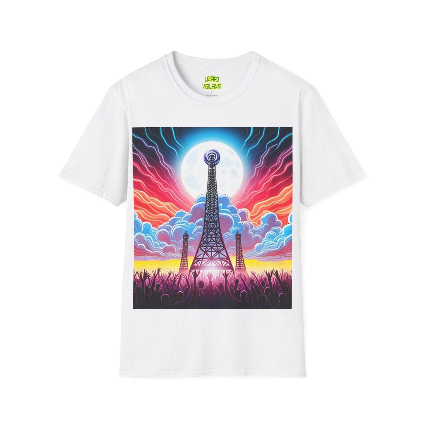 Eiffel CellTower Unisex Softstyle T-Shirt - Lizard Vigilante