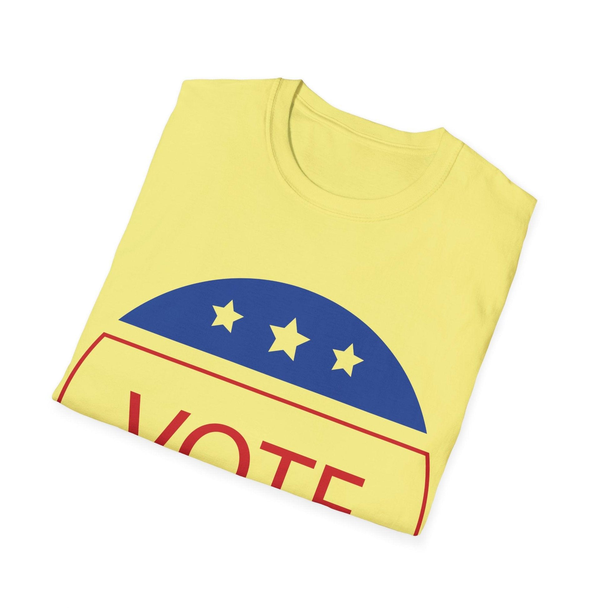 VOTE Red White And Blue Graphic Unisex Softstyle T-Shirt - Lizard Vigilante