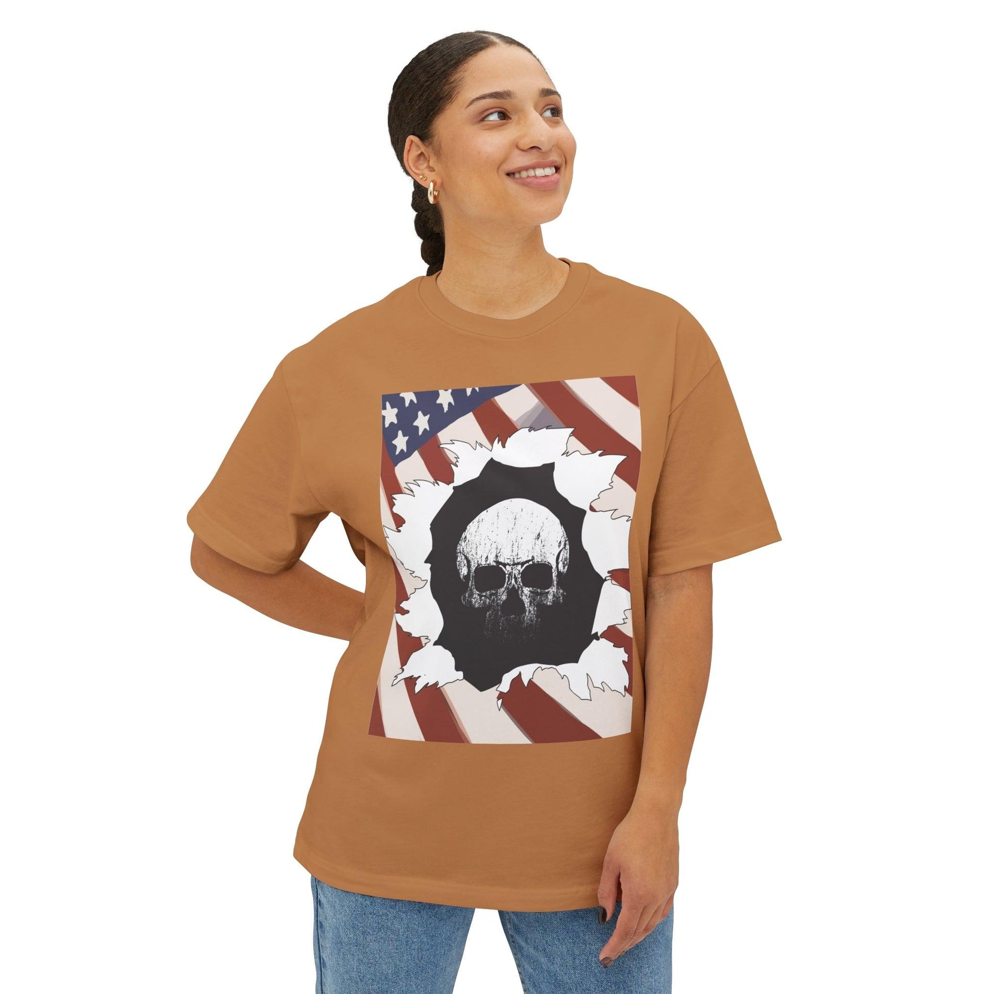 Skull Inside Unisex Oversized Boxy Tee - Lizard Vigilante