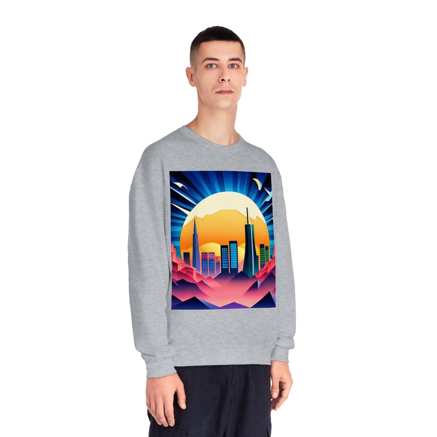 City of Futuris Unisex NuBlend® Crewneck Sweatshirt - Lizard Vigilante