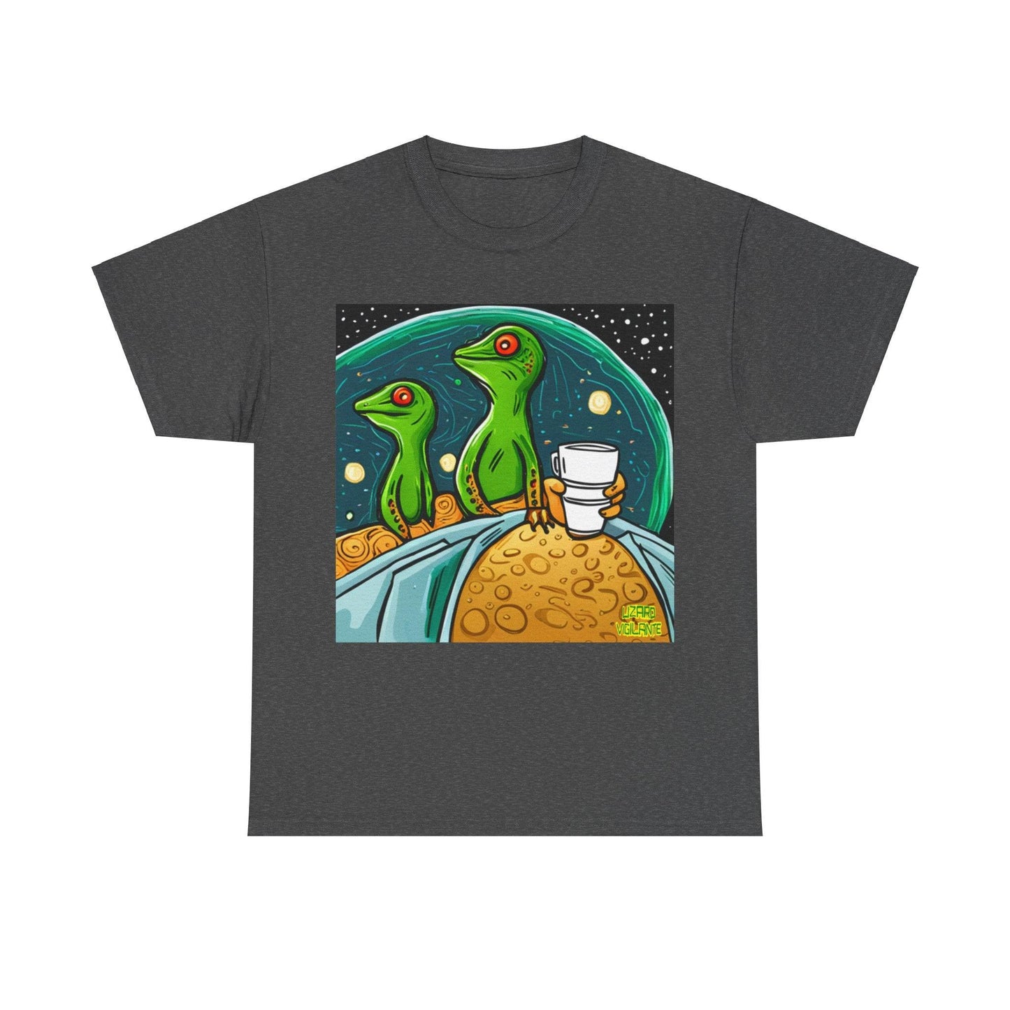 Lizard Vigilante Premium Coffee SideEye Unisex Heavy Cotton Tee - Lizard Vigilante