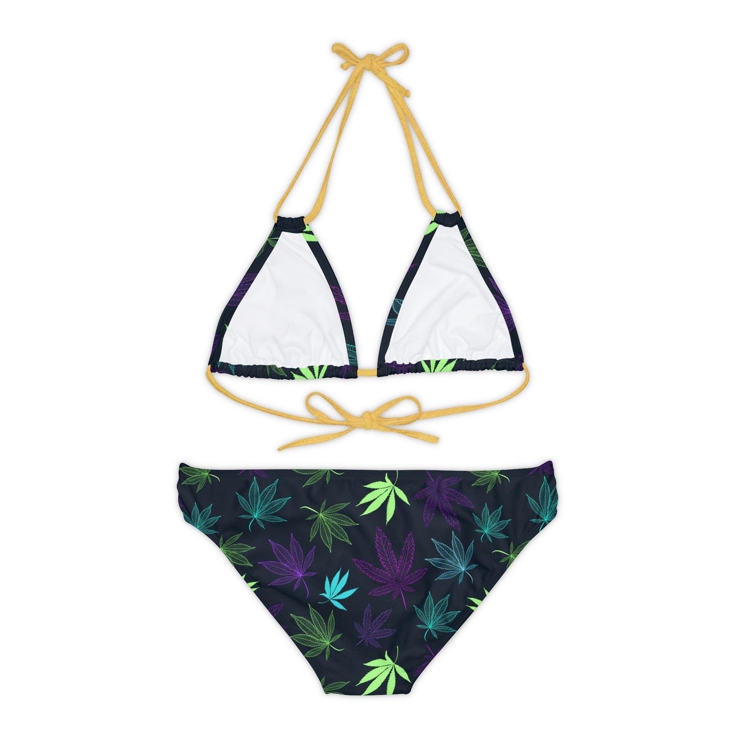 Happy Strappy Pot Leaf Bikini Set | We'd Buy - Premium All Over Prints from Printify - Just $62.99! Shop now at Lizard Vigilante