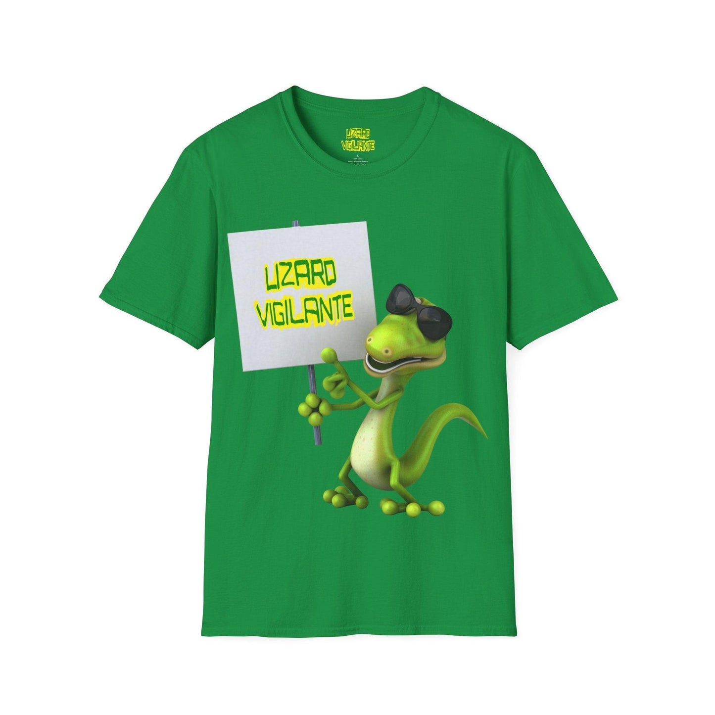 Lizard Vigilante Sign Unisex Softstyle T-Shirt - Lizard Vigilante