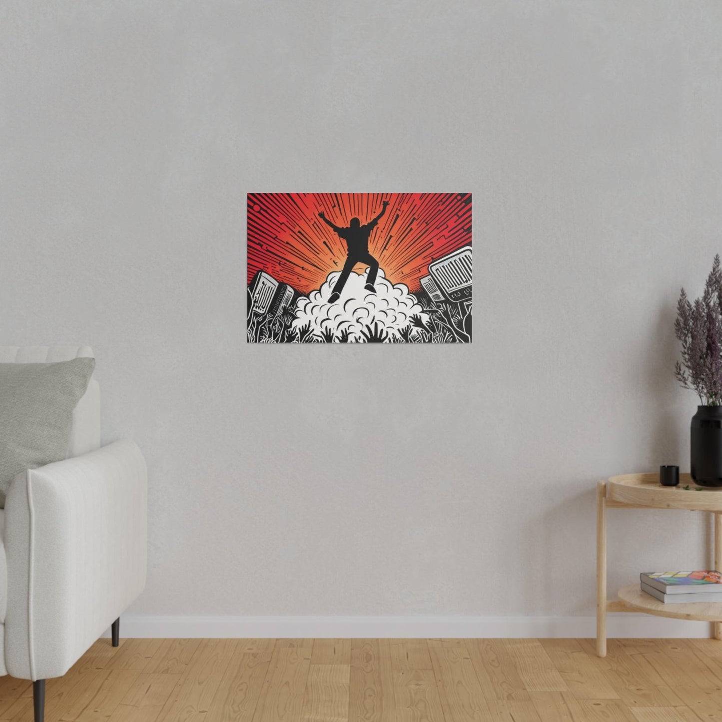 Metal Concert Matte Canvas, Stretched, 0.75" - Lizard Vigilante