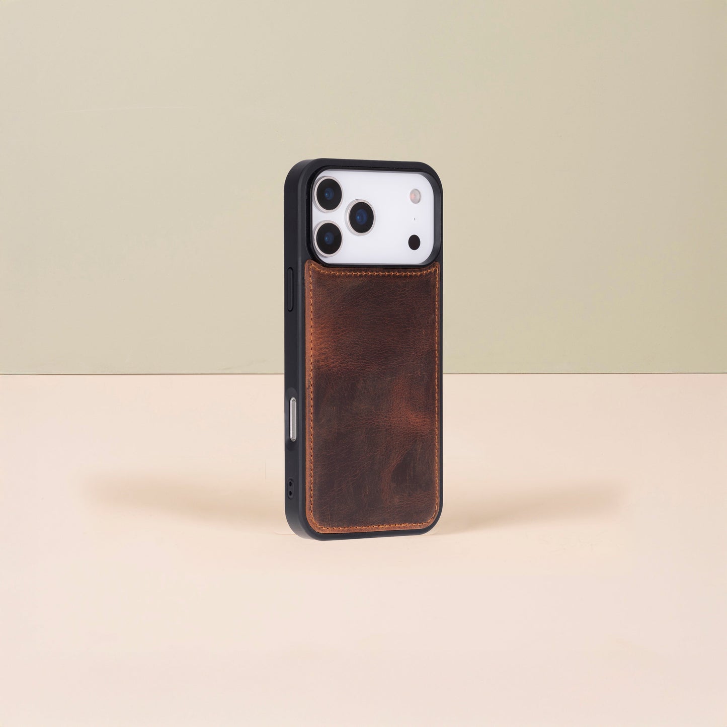 Leather iPhone 17 Pro Max Wallet Case – Brown - Austin