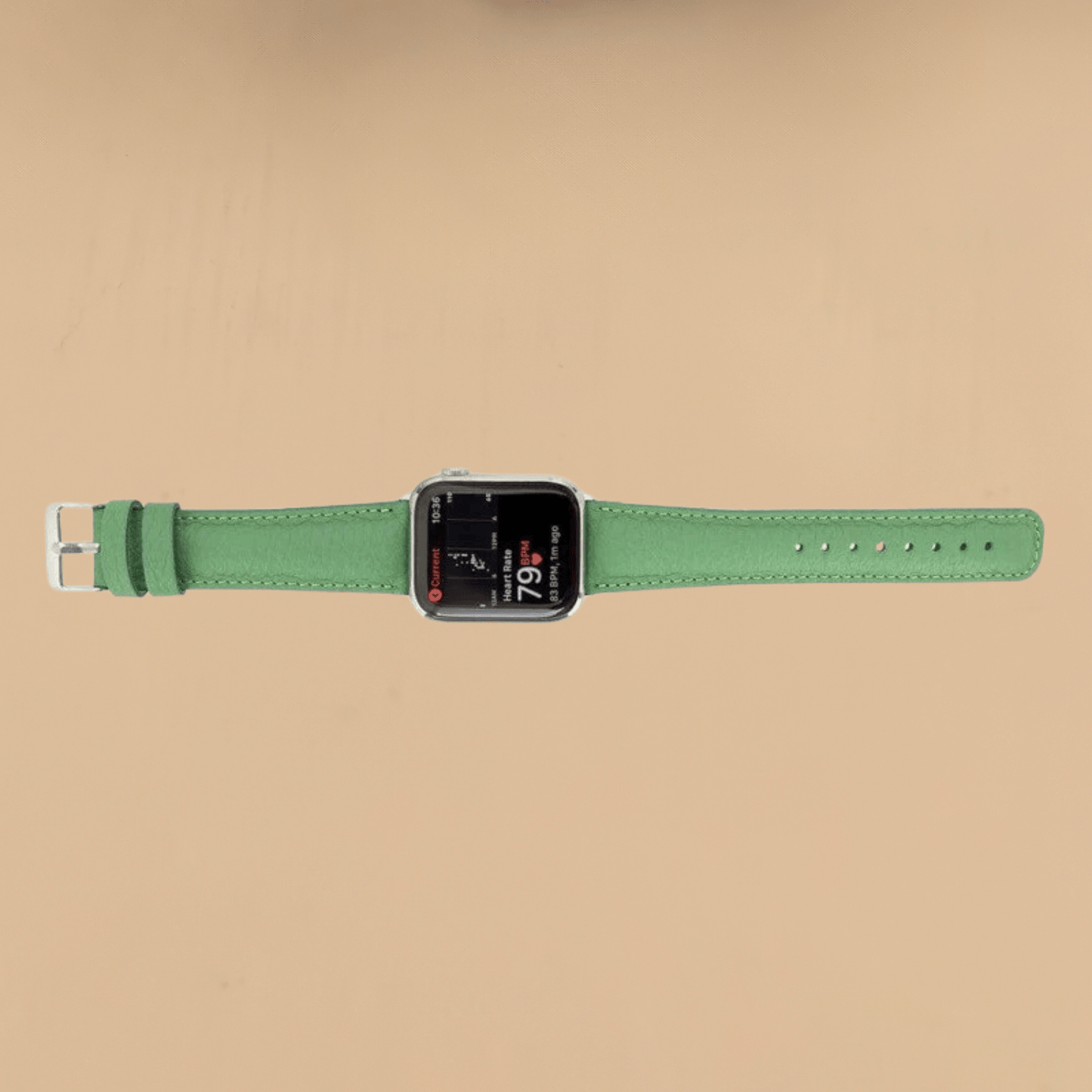 Apple Watch Green Leather Strap - Boston