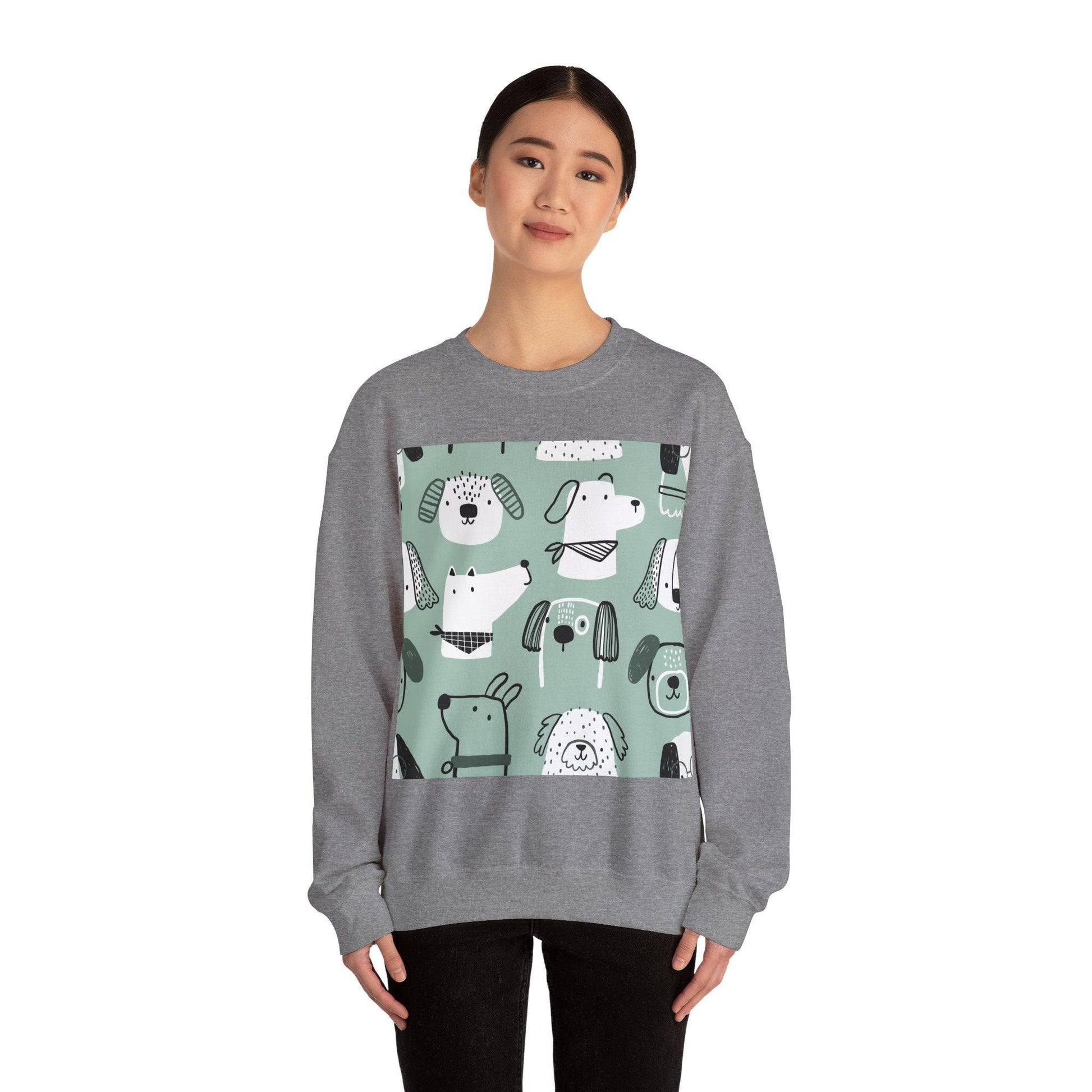 Illustrated Doggers Unisex Heavy Blend™ Crewneck Sweatshirt - Premium Sweatshirt from Printify - Just $35.64! Shop now at Lizard Vigilante