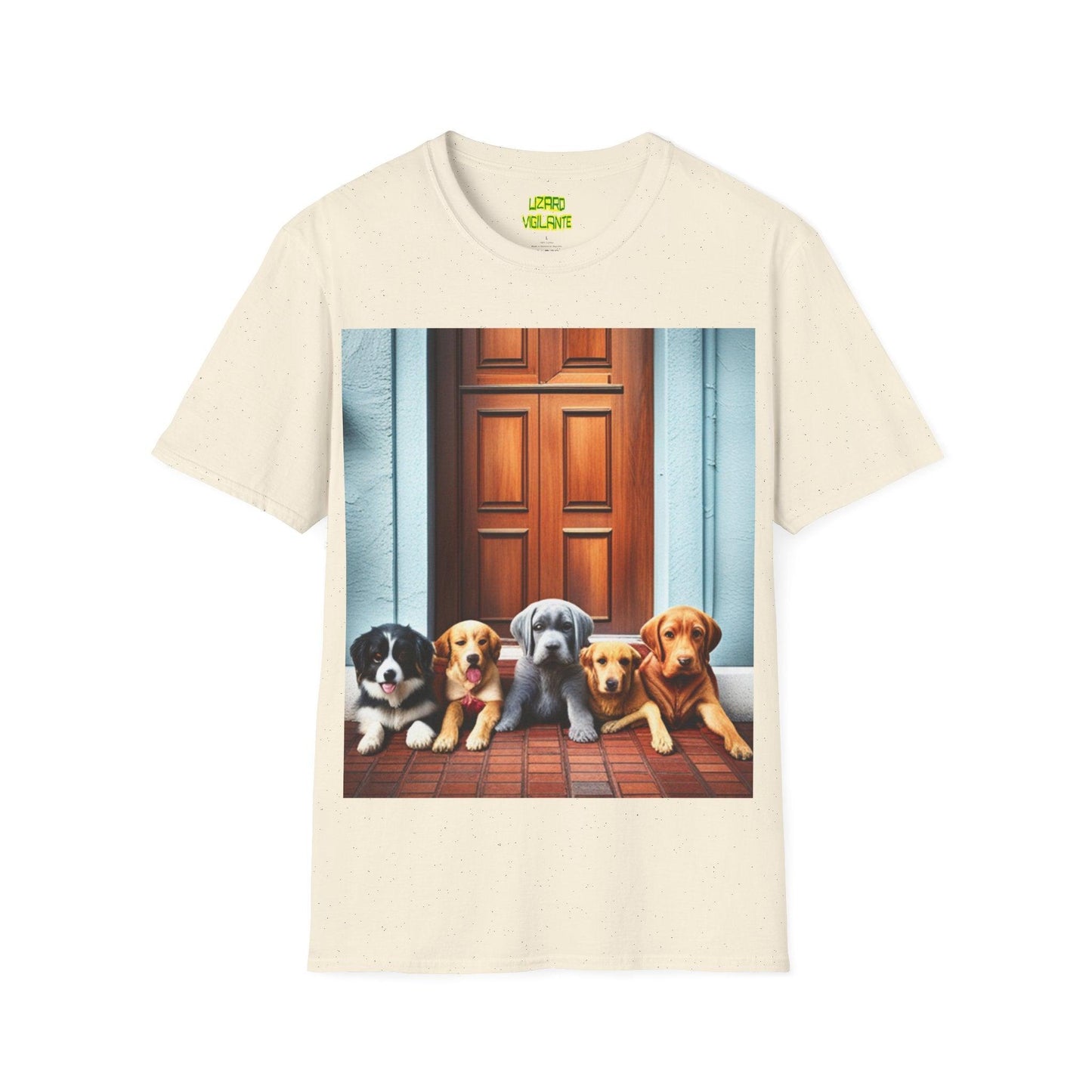 Dogs at the Door Unisex Softstyle T-Shirt - Lizard Vigilante