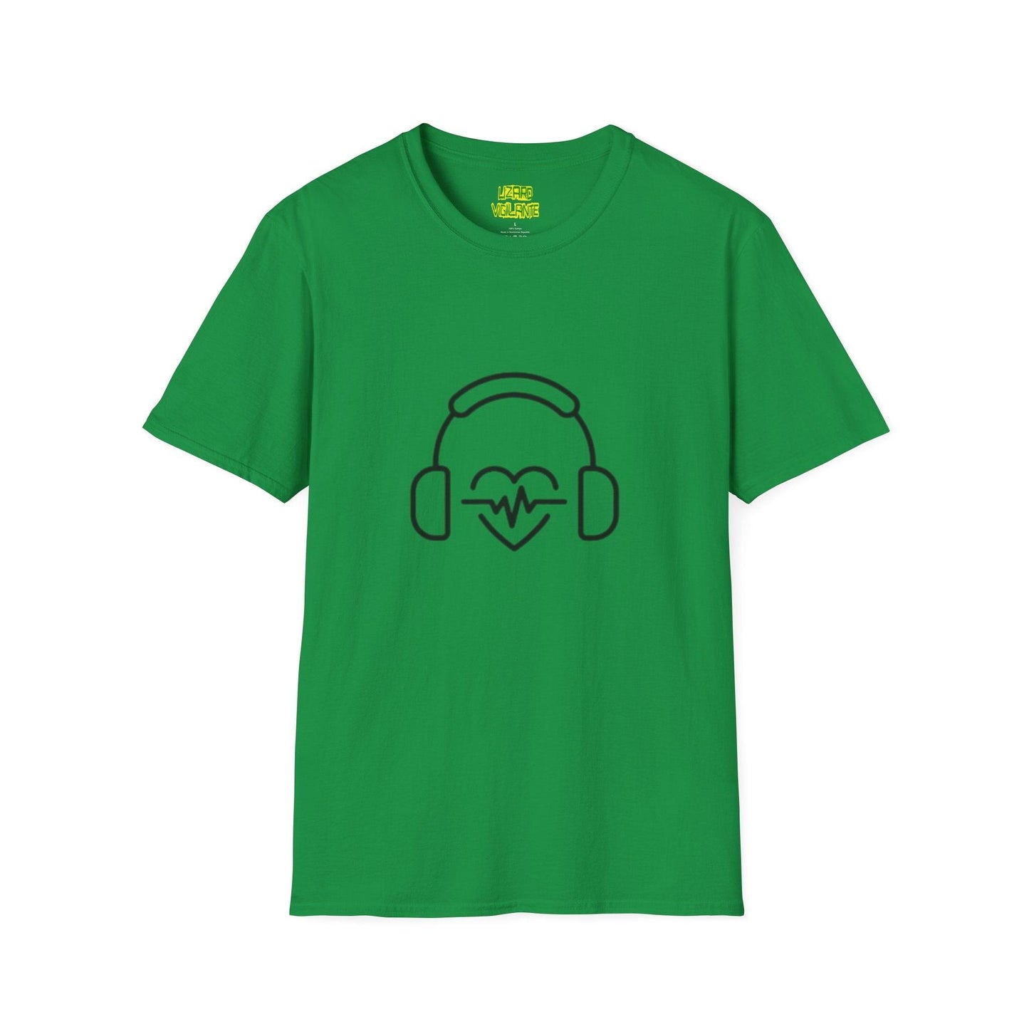 Headphone Love Unisex Softstyle T-Shirt - Lizard Vigilante