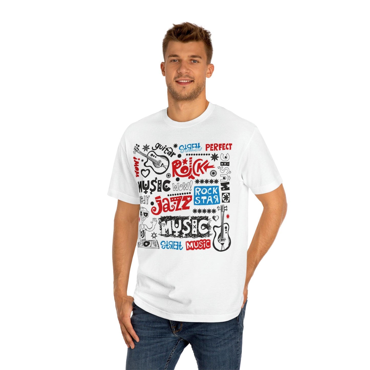 Music Doodle Collage' Unisex Classic Tee - Lizard Vigilante