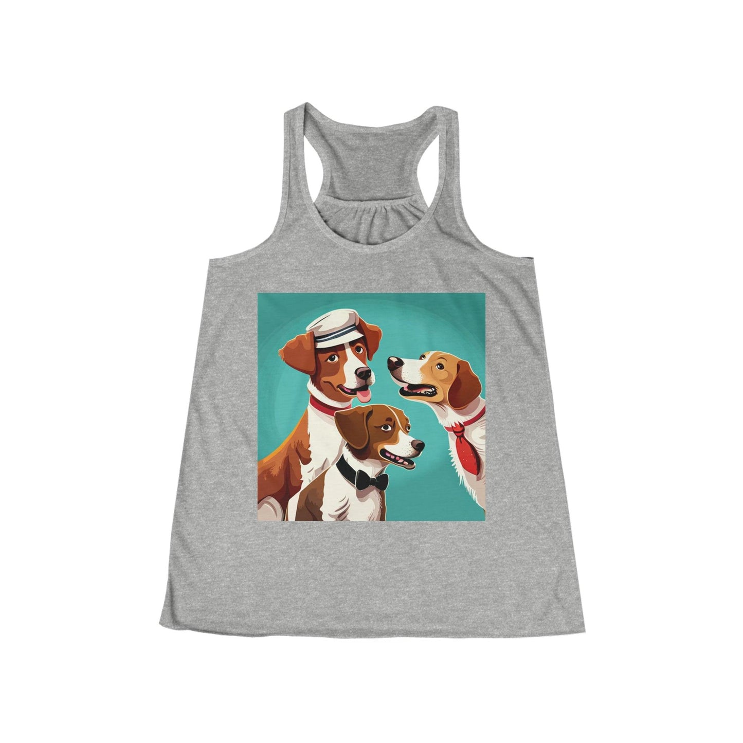 Illustrated Dogs Women's Flowy Racerback Tank - Lizard Vigilante