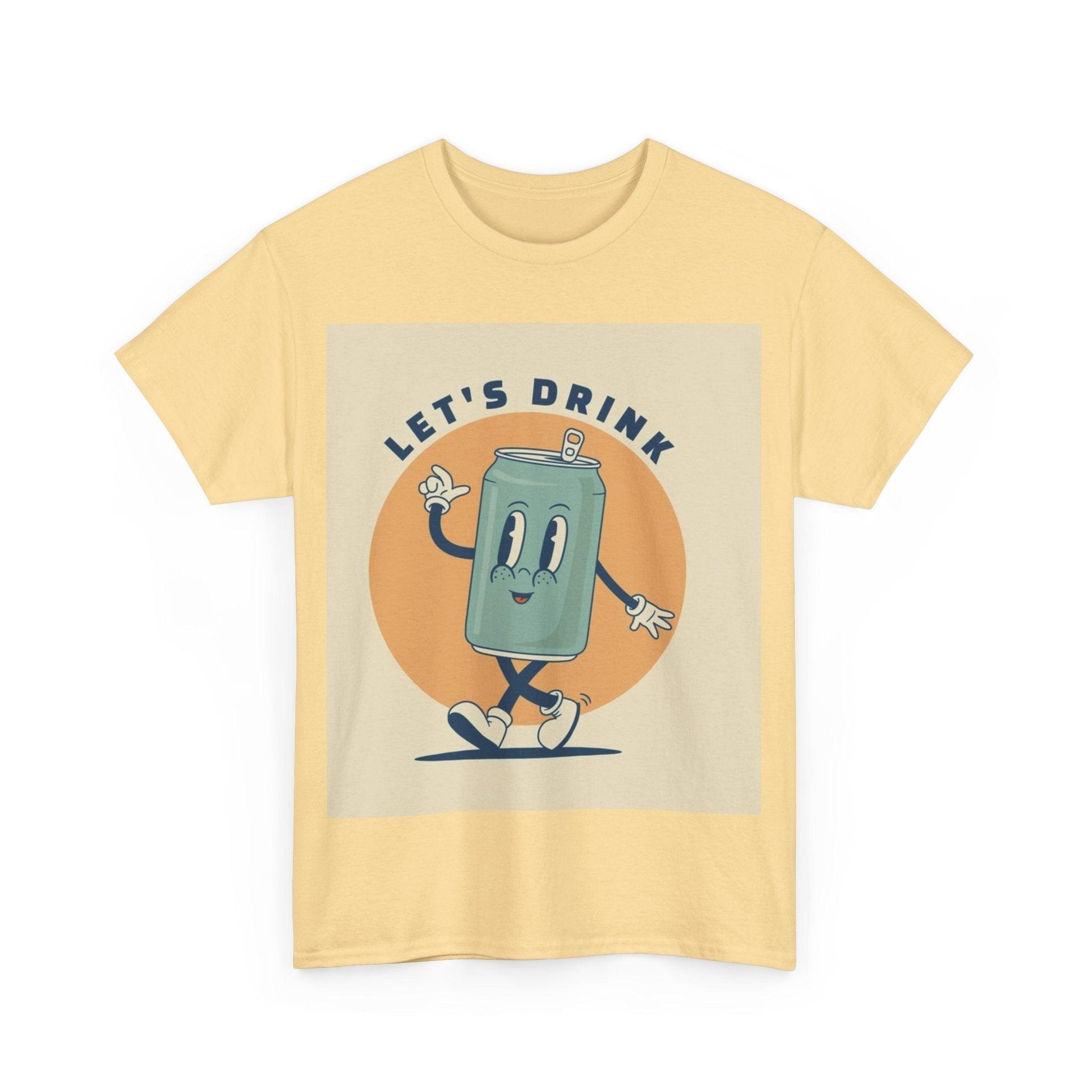 Let's Drink Can Man Unisex Heavy Cotton Tee - Lizard Vigilante