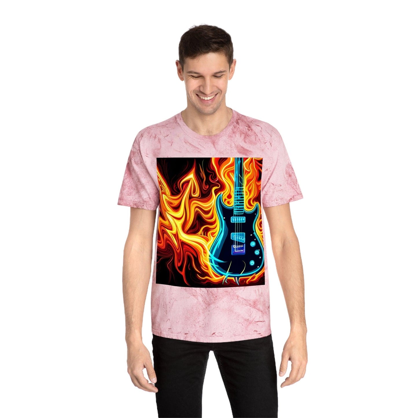 Flaming Axe Unisex Color Blast T-Shirt - Lizard Vigilante